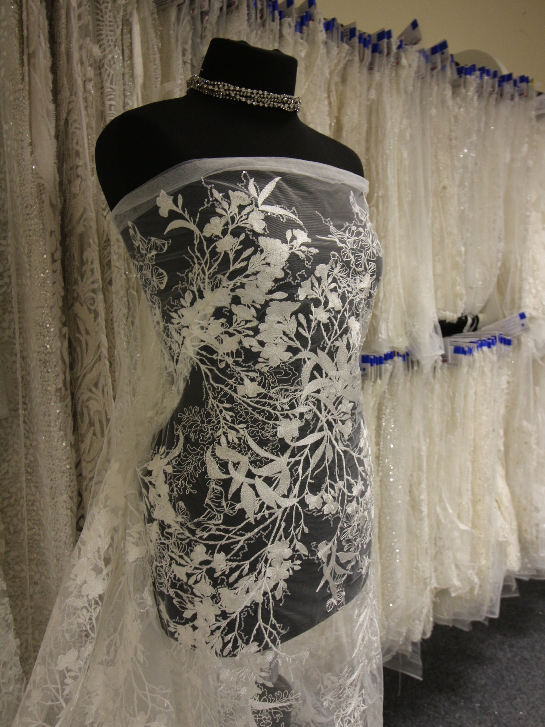 Ivory Embroidered Lace - Joan