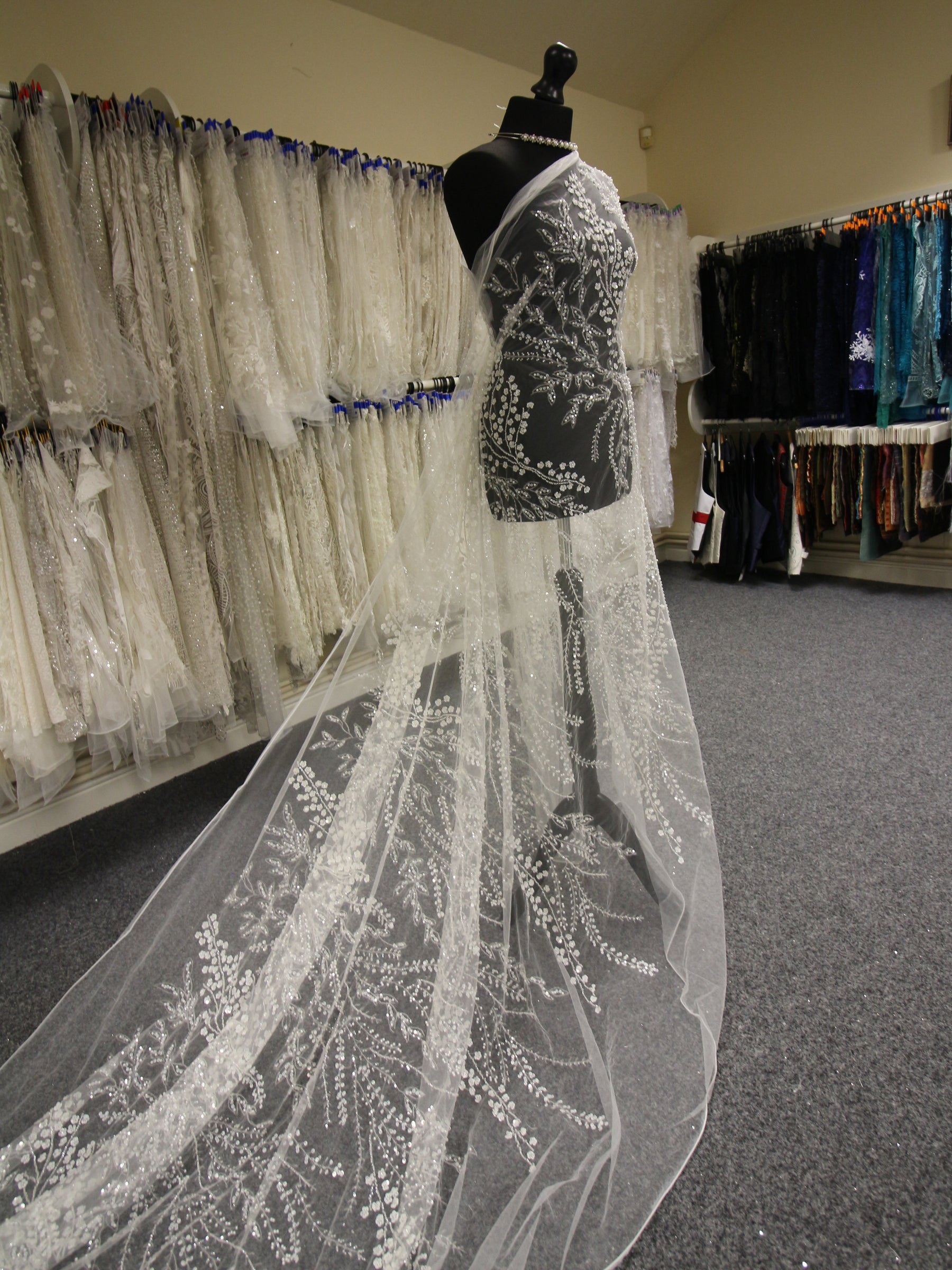 Ivory Beaded Bridal Lace - Jorgella