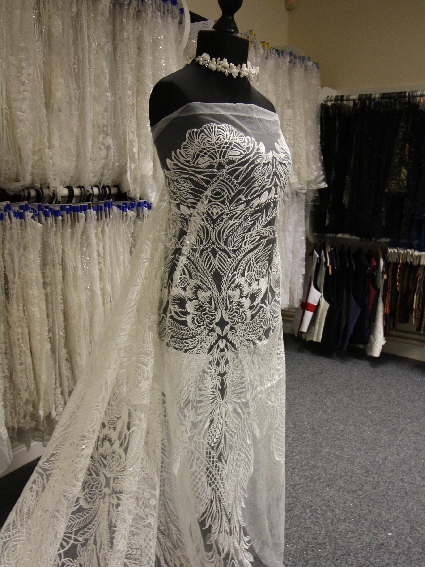 Ivory Embroidered Lace - Kyna