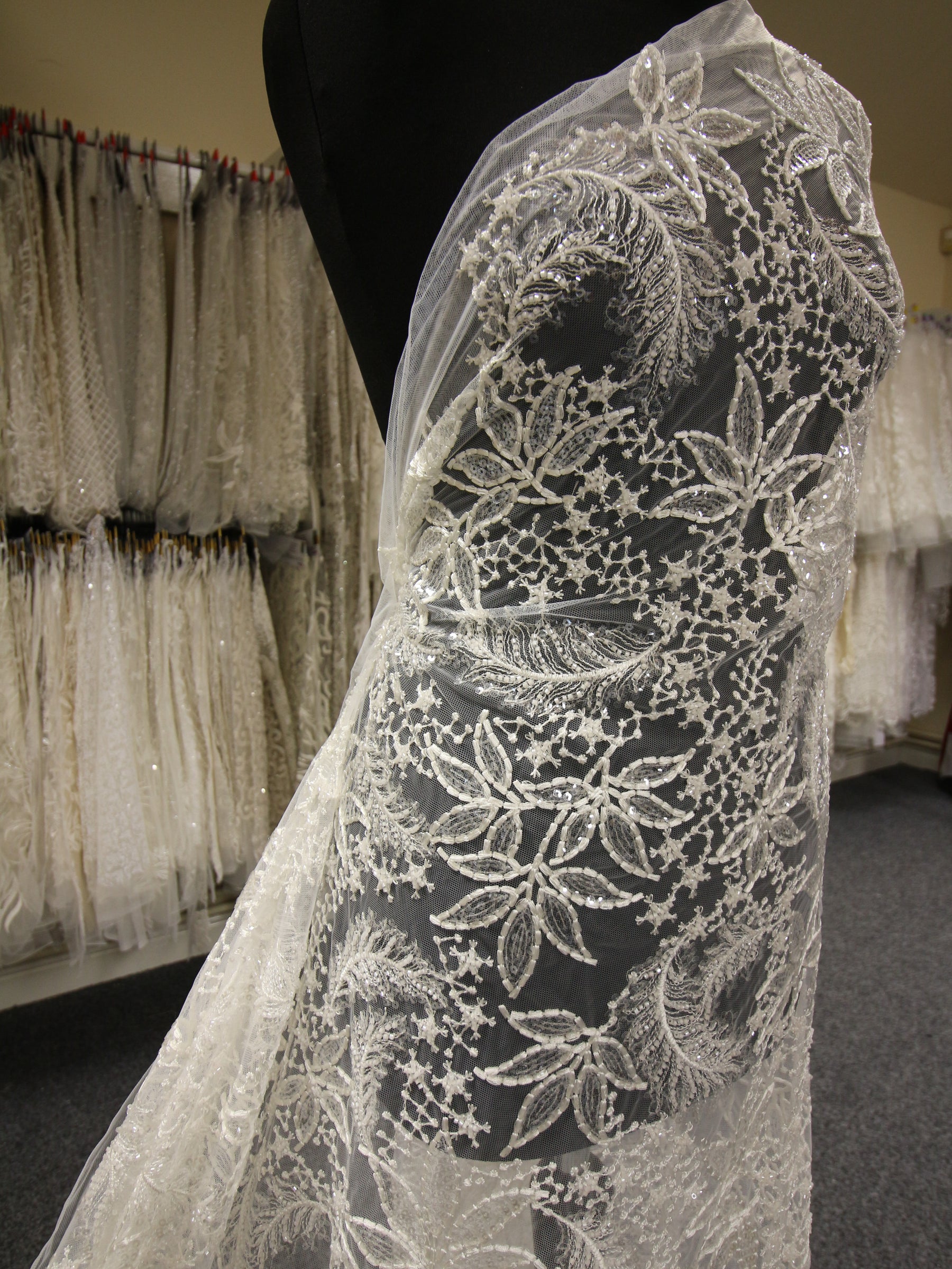 Ivory Beaded Lace - Loopa