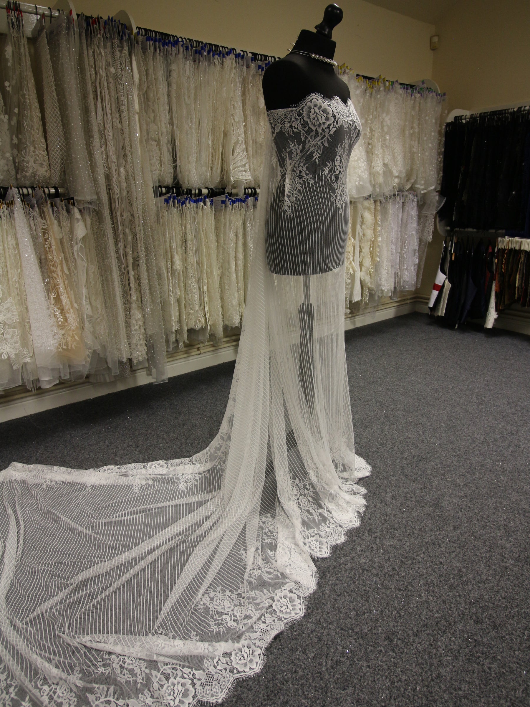 Ivory Raschel Lace - Macey