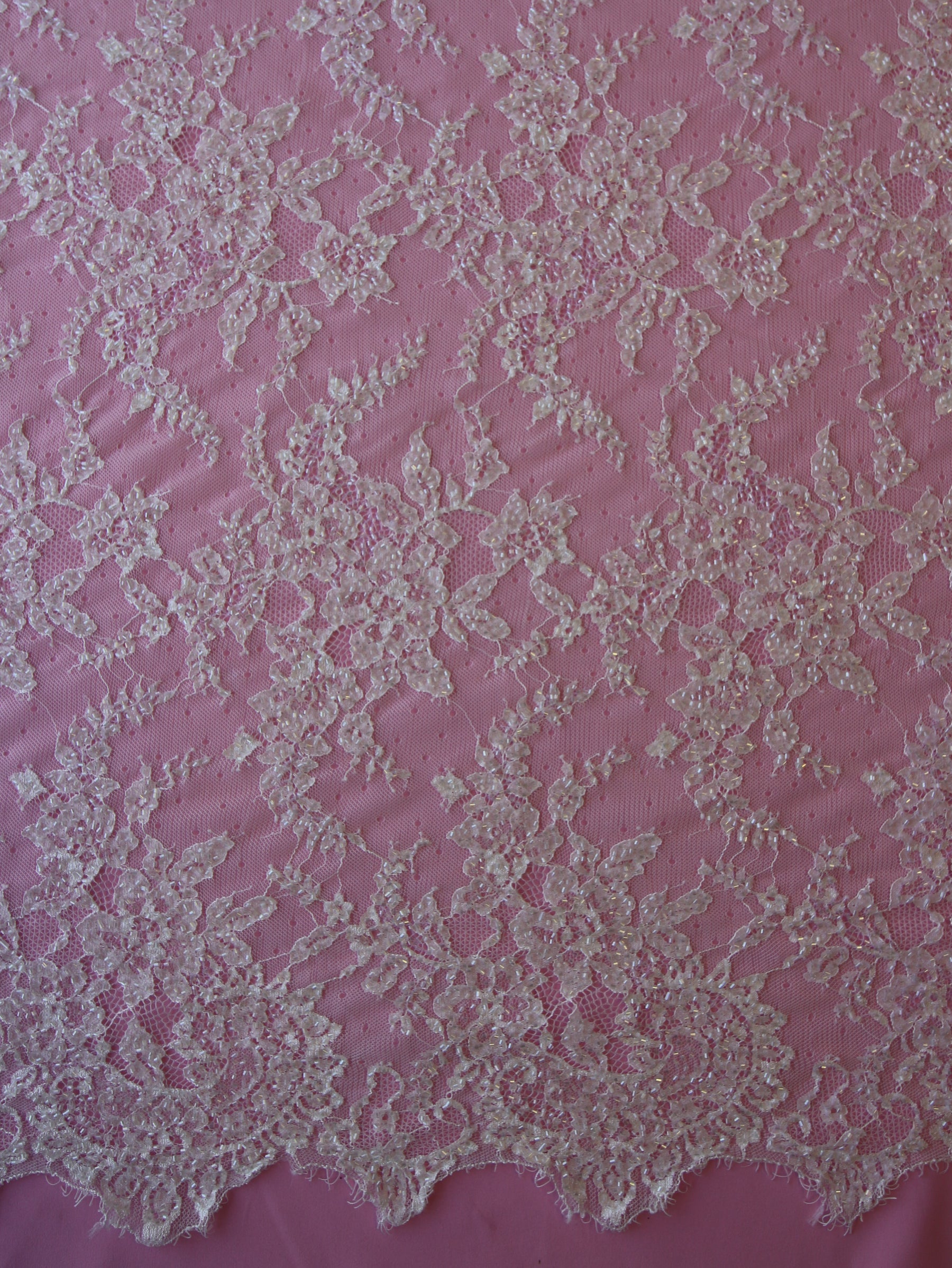Ivory Beaded Lace - Manny