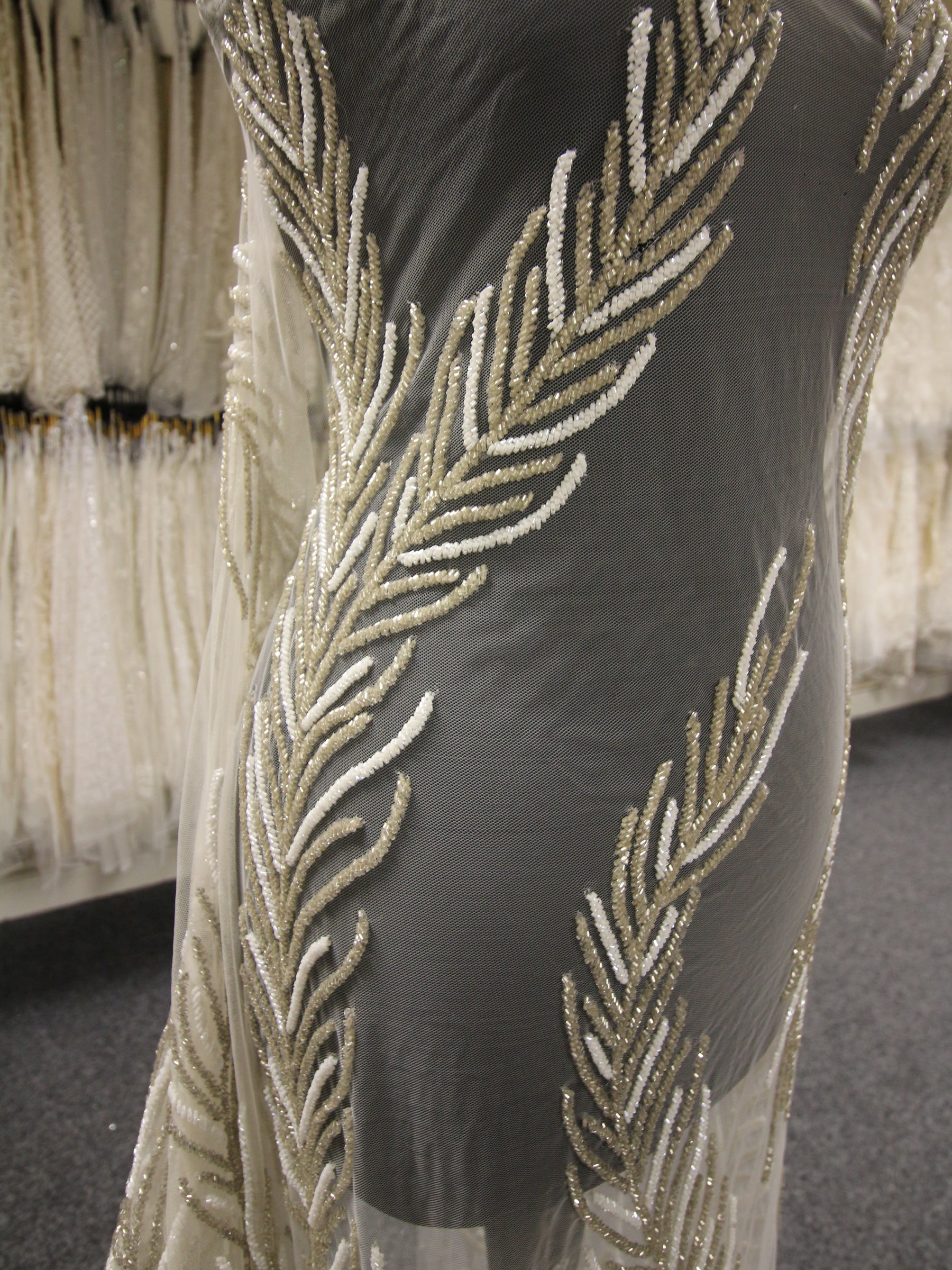 Ivory Beaded Lace - Maureen