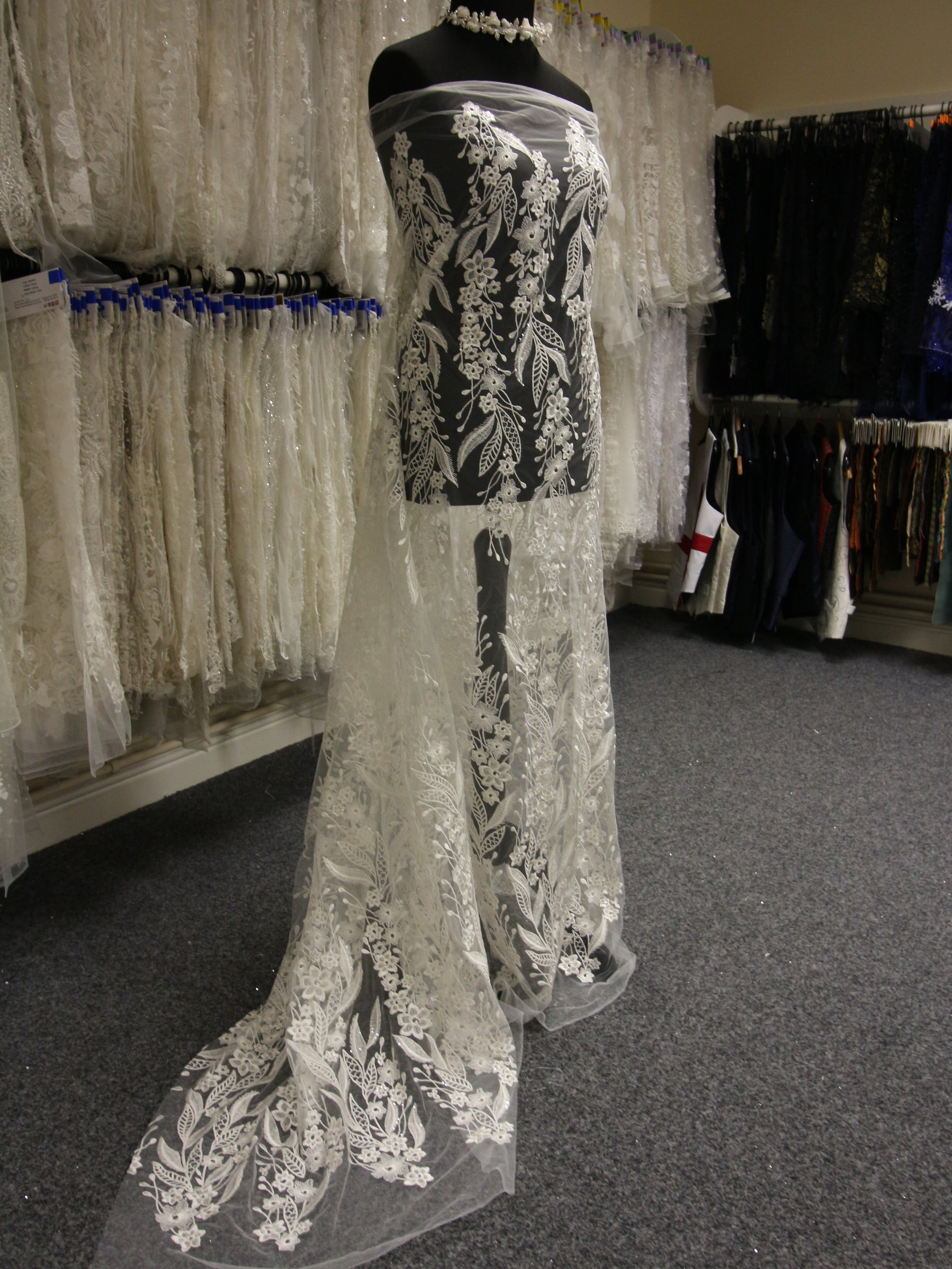 Ivory Embroidery Lace - Monaco