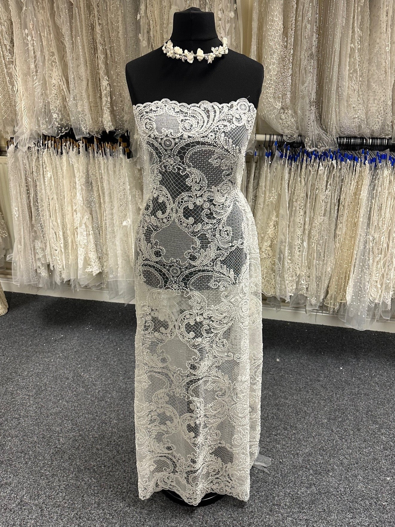 Ivory Beaded Lace - Monroe