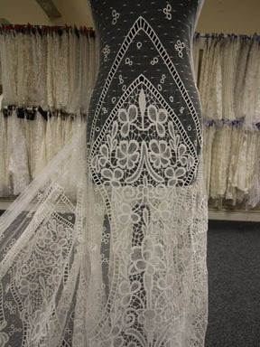 Ivory Embroidered Lace - Nyla
