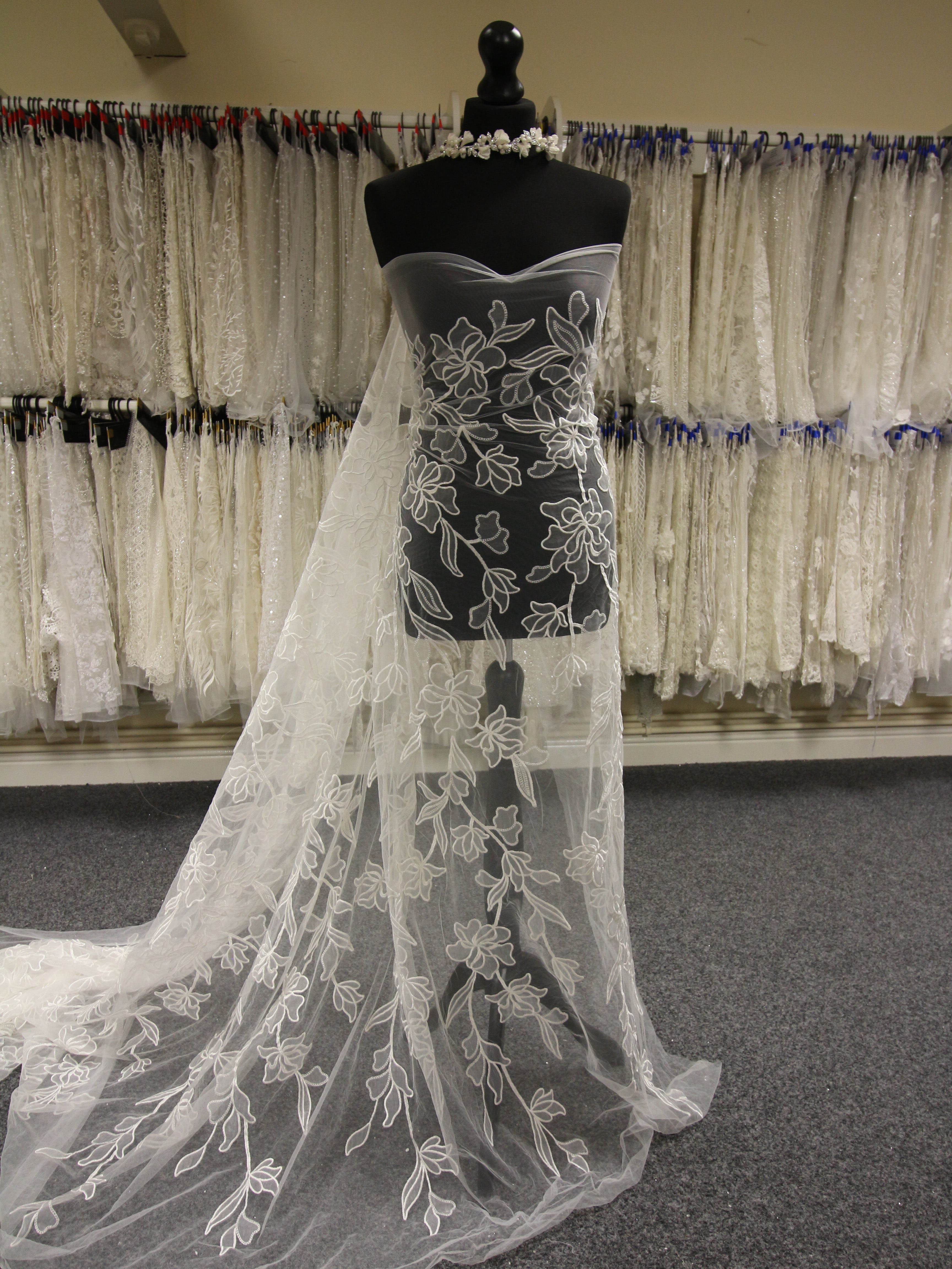 Ivory Embroidered Bridal Lace - Parker Ivory Embroidered Bridal Lace - Parker