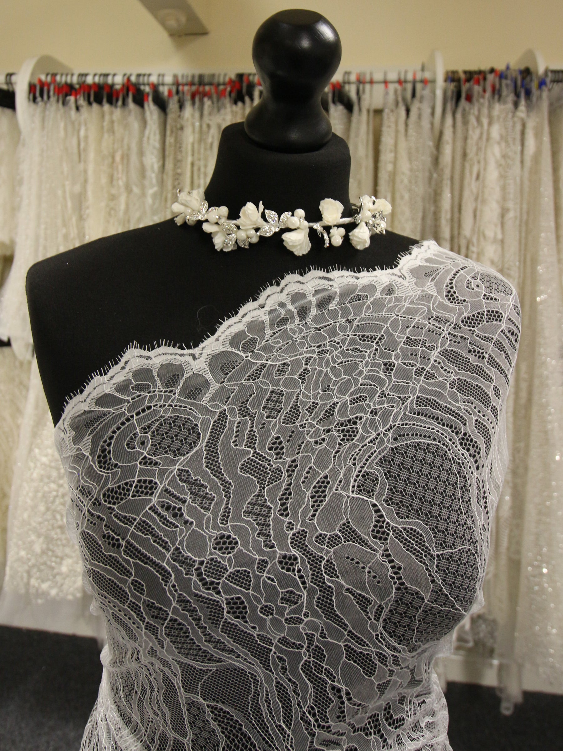 Ivory Raschel Lace - Sallopine