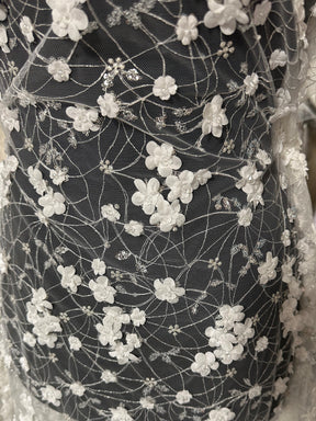 Ivory 3D Floral Lace - Scirocco