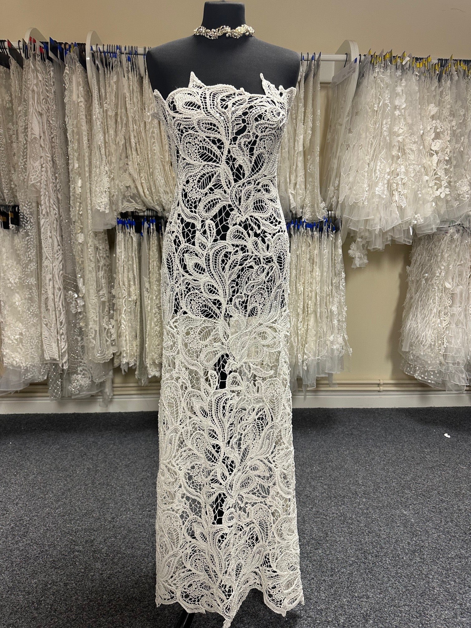 ワンピース ANDMARY Lace logo set up ivory ANDMARY】Lace logo set up