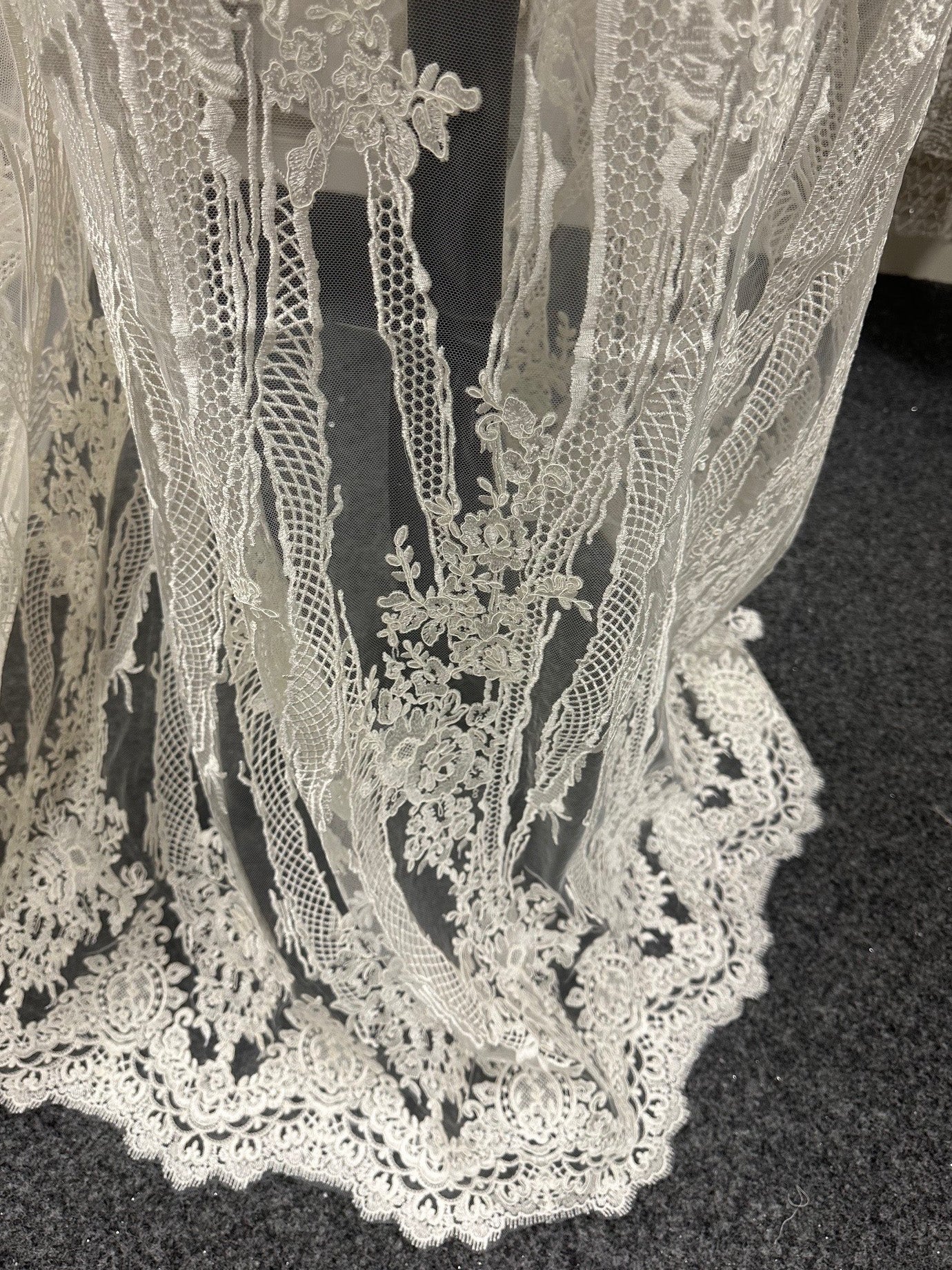 Ivory Embroidered Lace - Sunshine