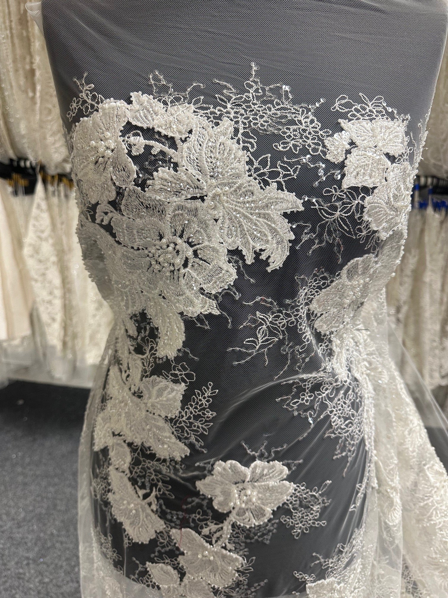 Ivory Beaded Lace - Susan