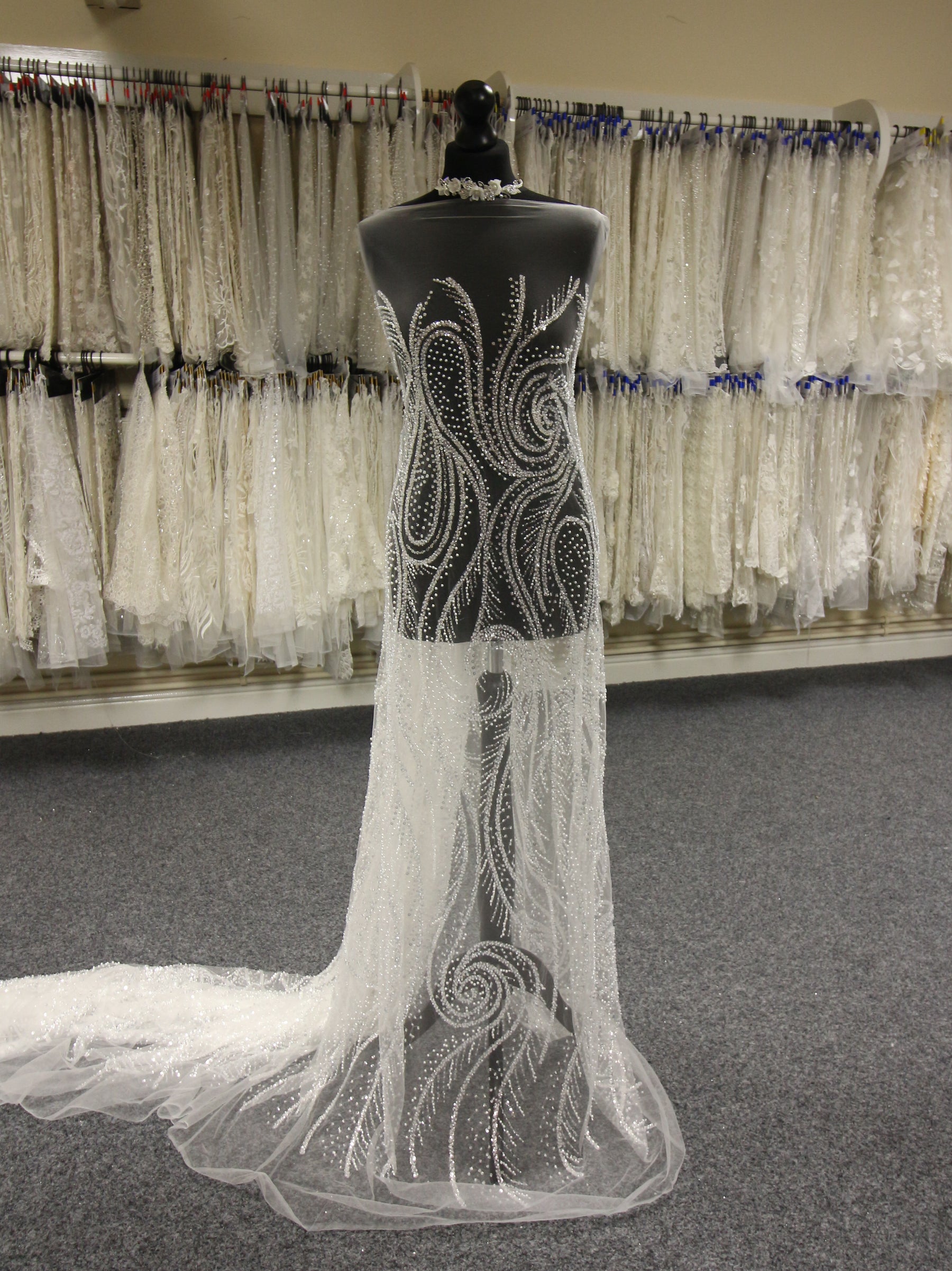 Ivory Pearl & Beaded Lace - Tiago