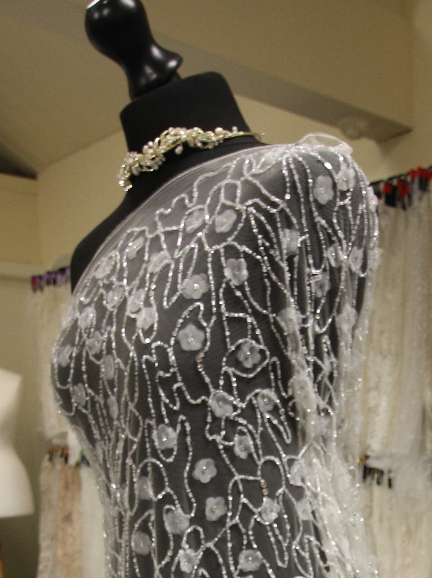 Ivory Beaded Lace - Zundira