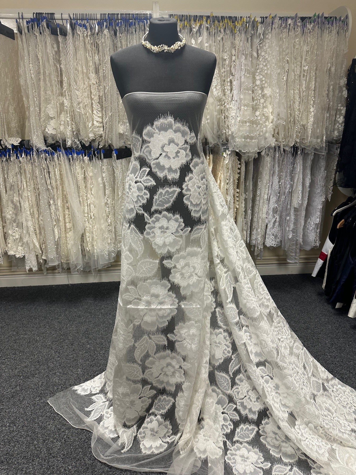 Ivory Embroidered Lace
