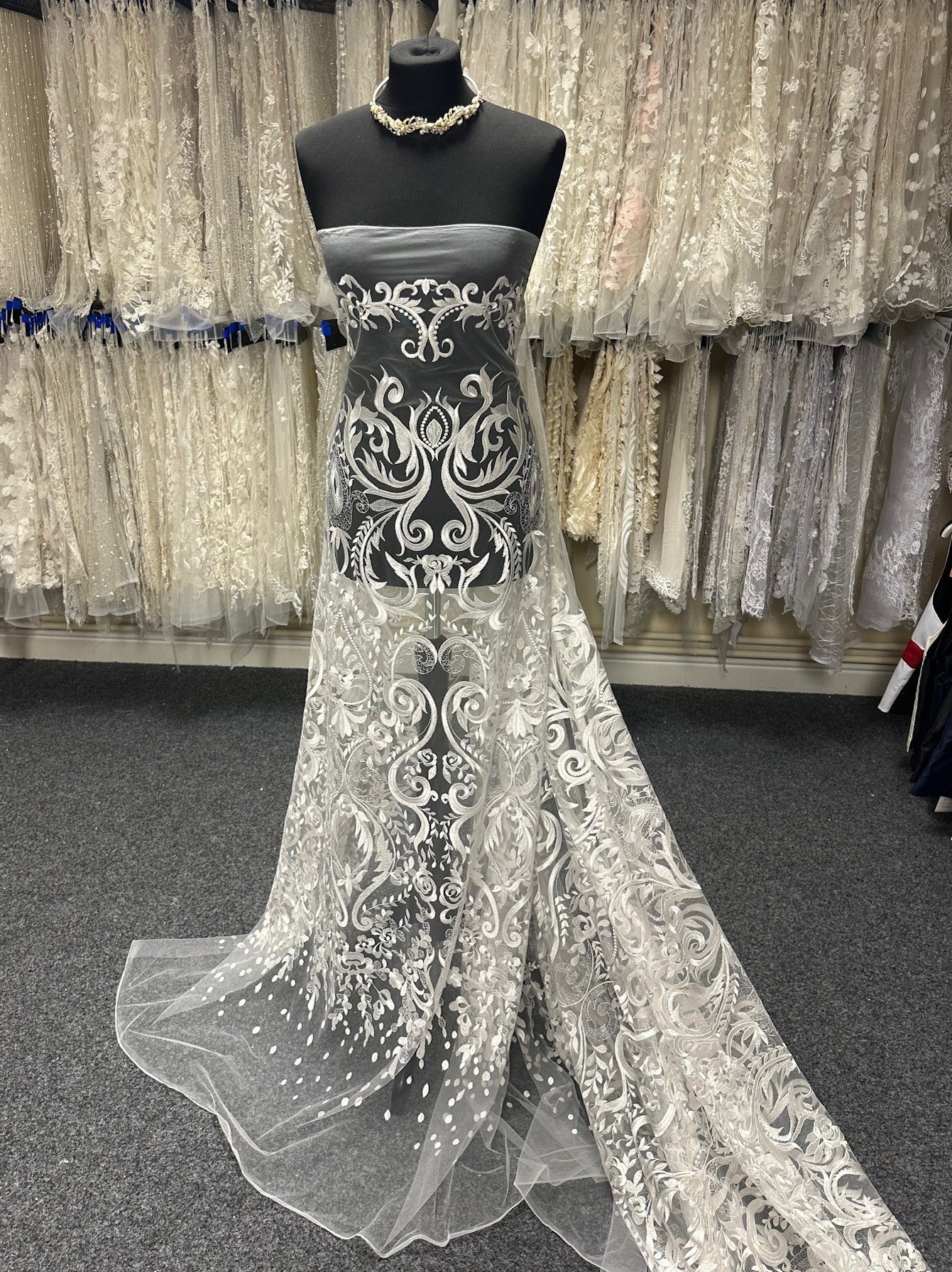 Ivory Embroidered Lace
