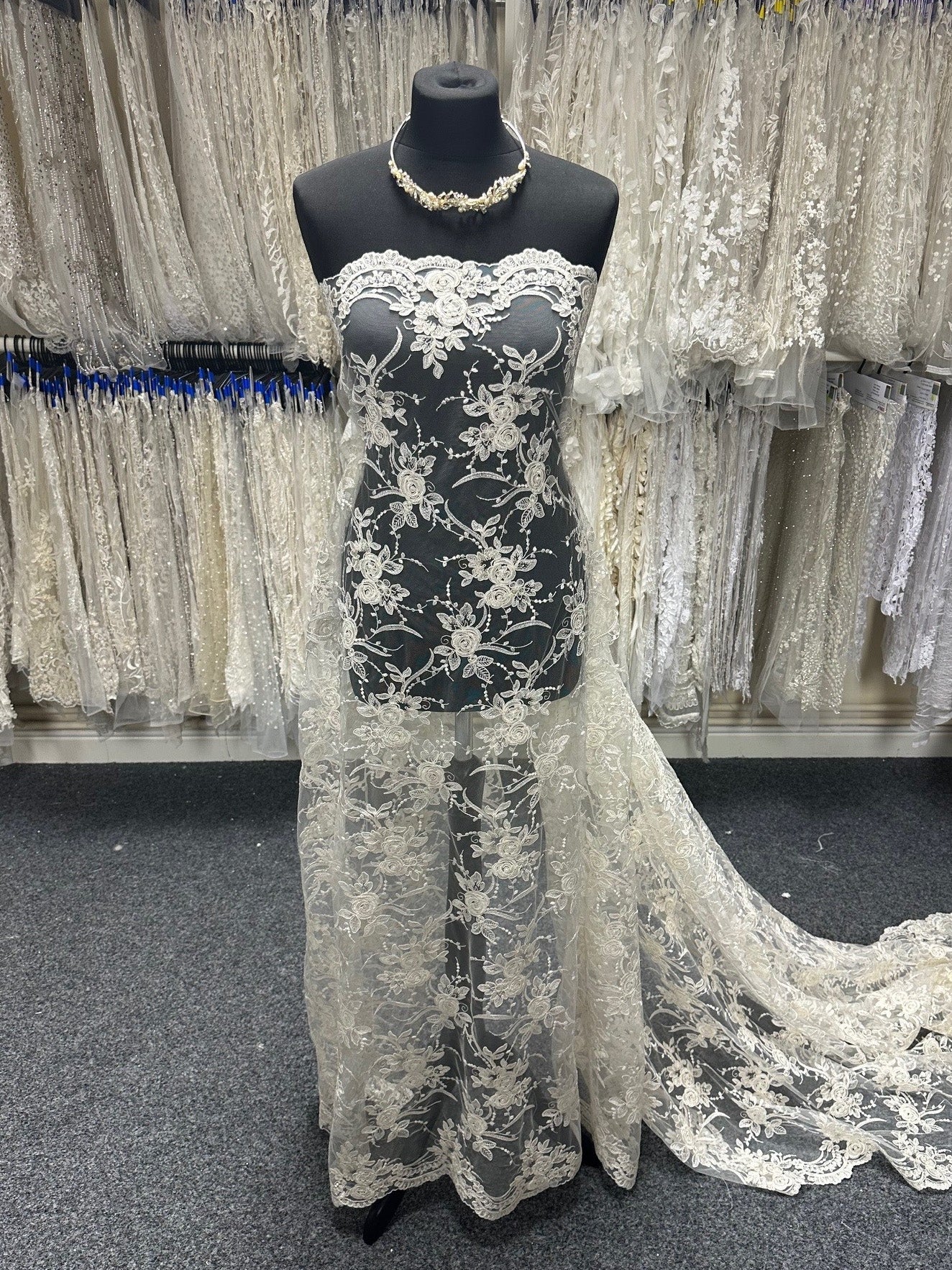 Ivory Corded Lace Leah
