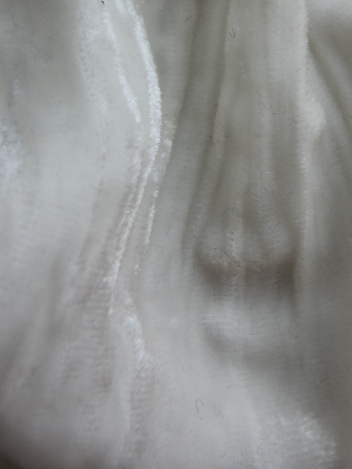 Ivory Silk Velvet - Ruffle