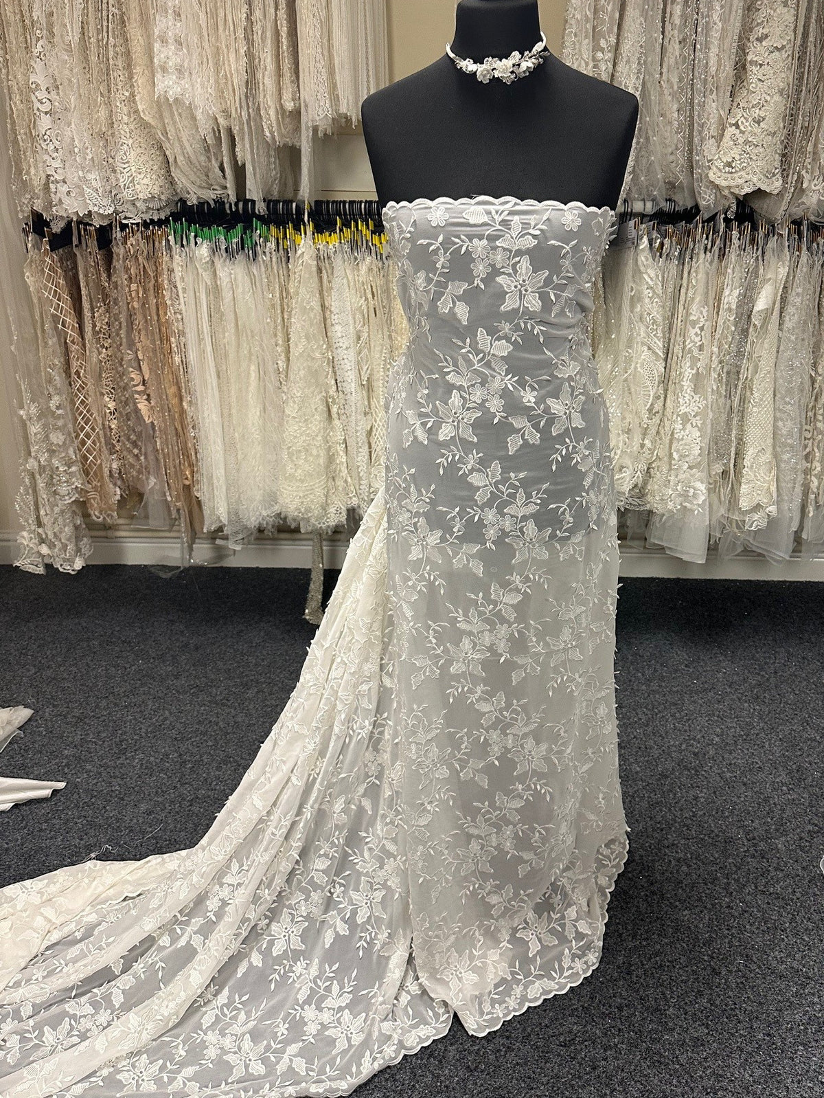 Ivory Chiffon Lace - Arden