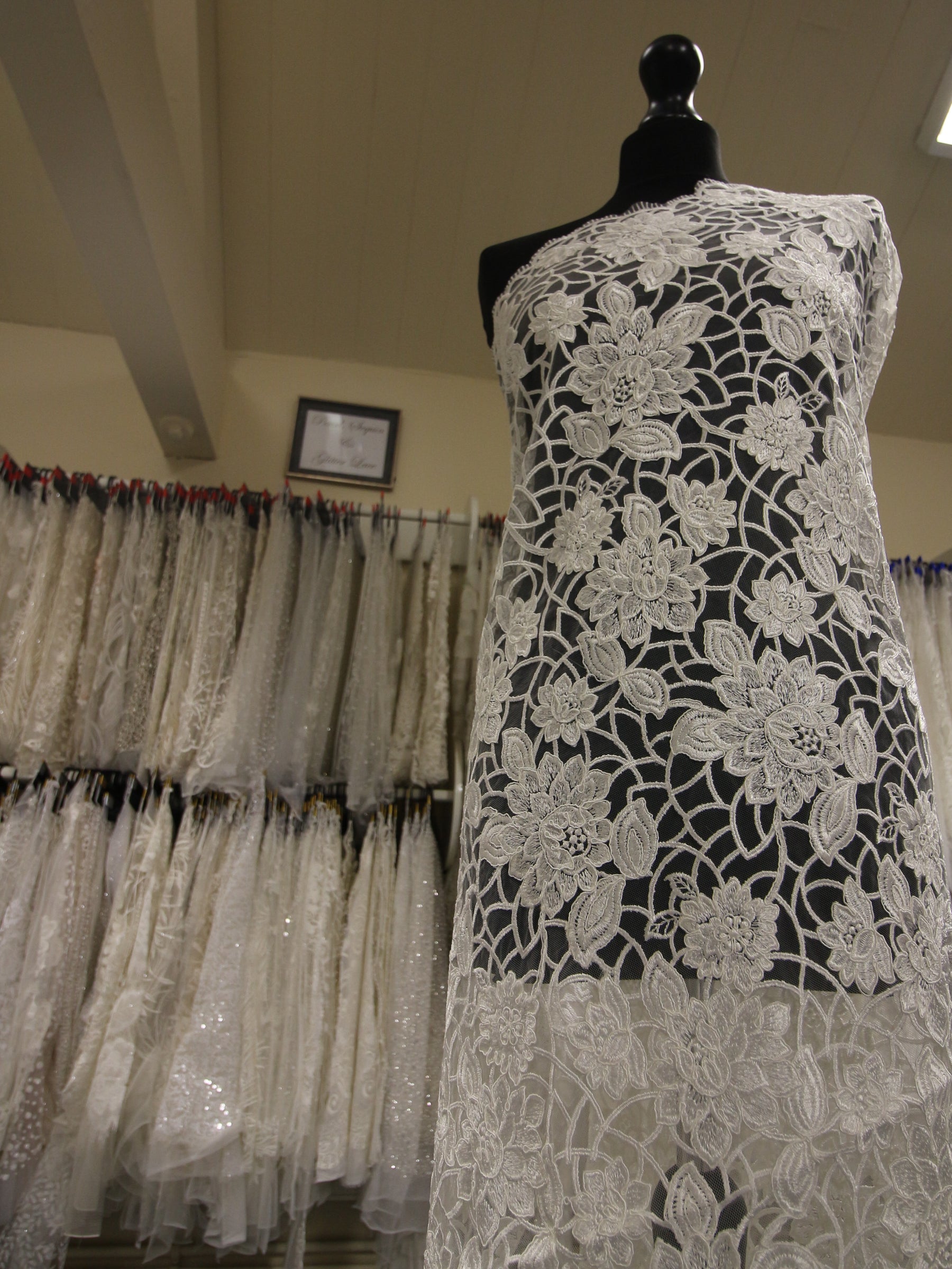Ivory Embroidered Lace - Annika