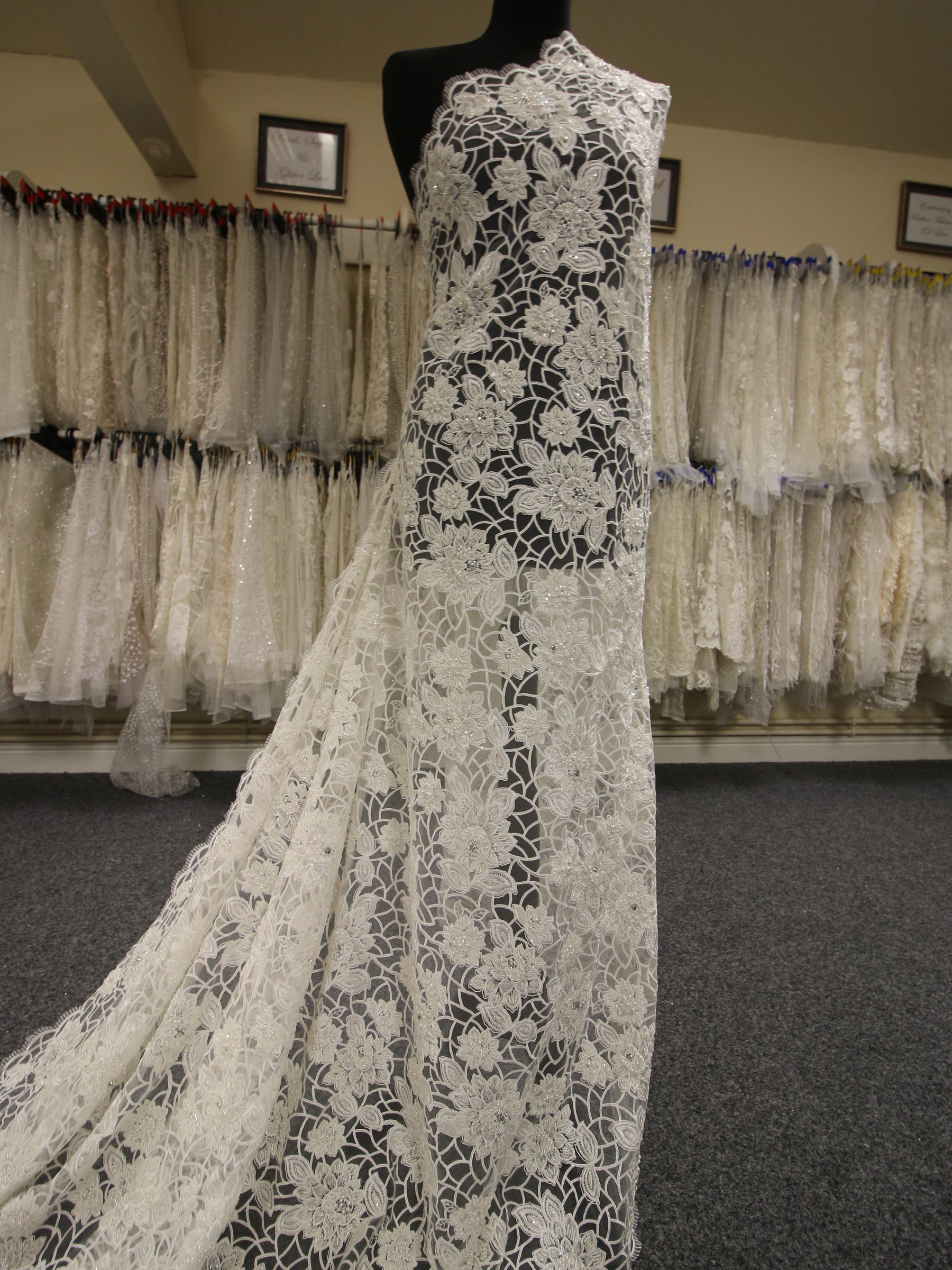 Ivory Beaded Lace - Svetlana