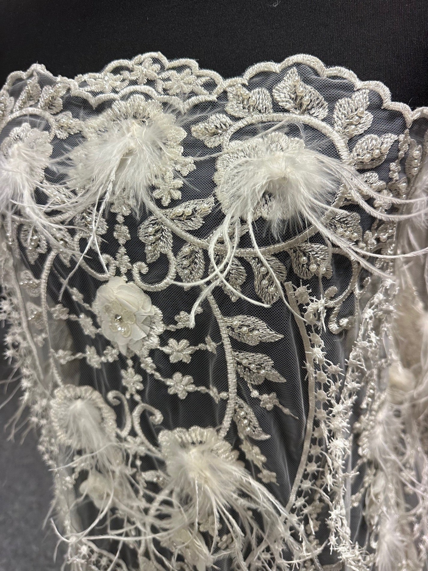 Ivory Beaded Lace - Faye