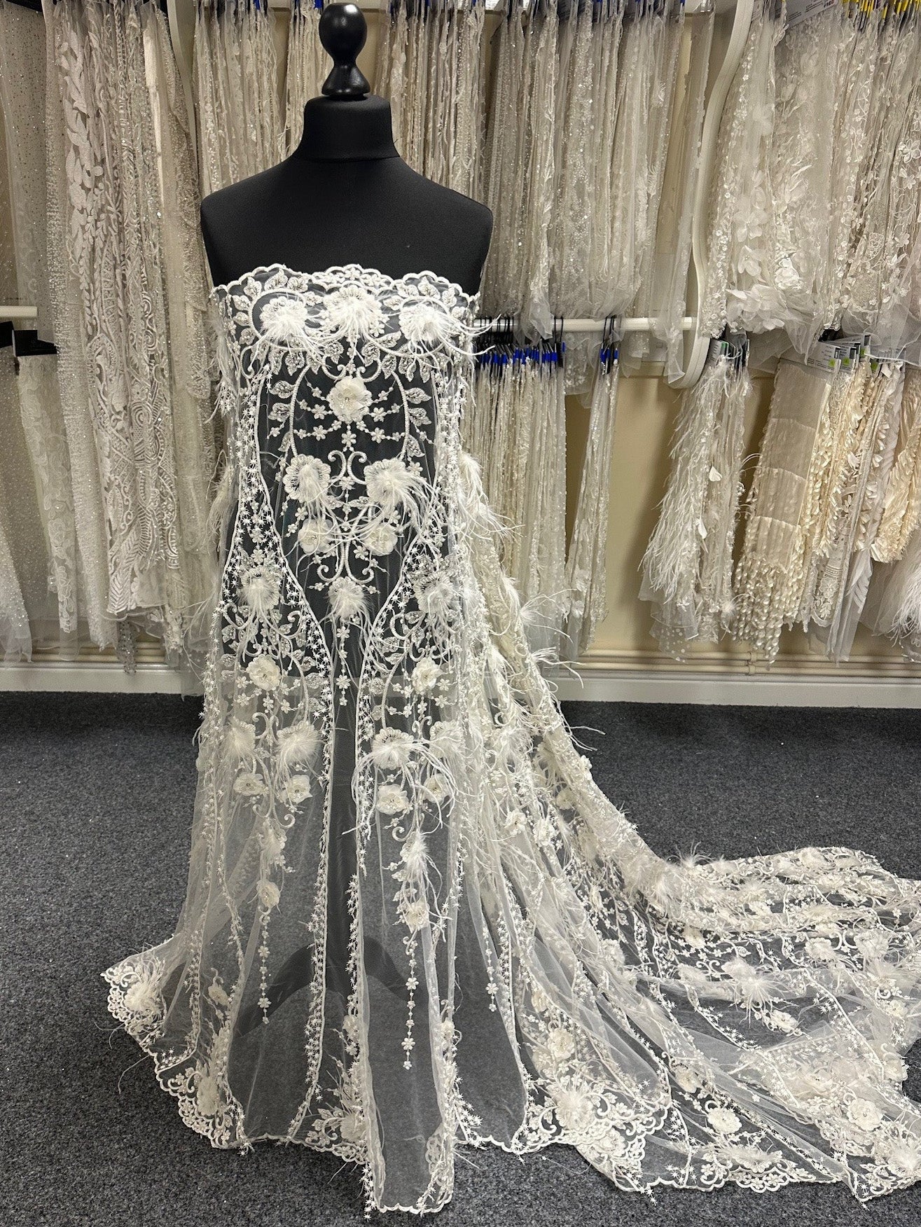 Ivory Beaded Lace - Faye