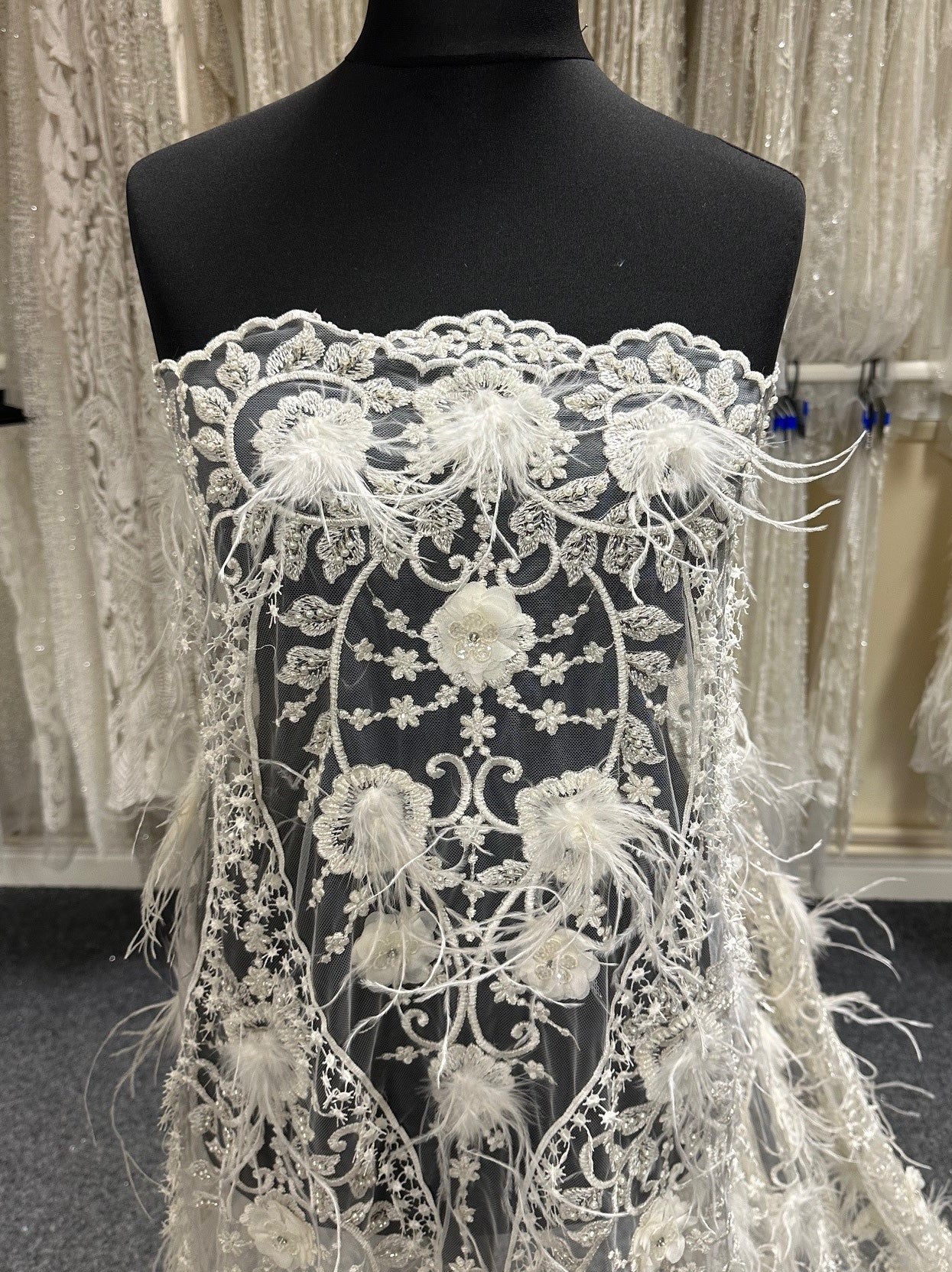 Ivory Beaded Lace - Faye