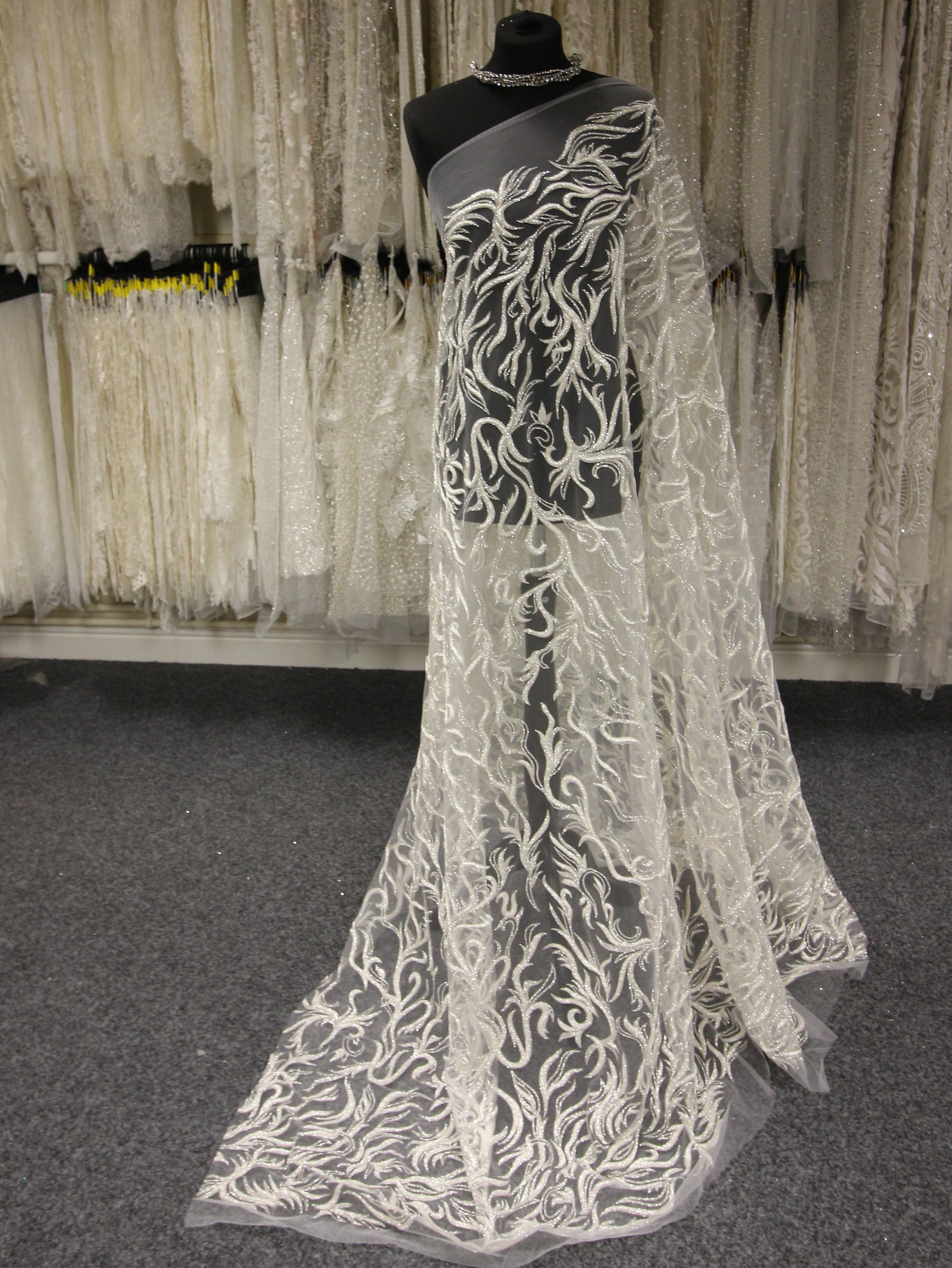 Ivory Glitter Lace - Aveline