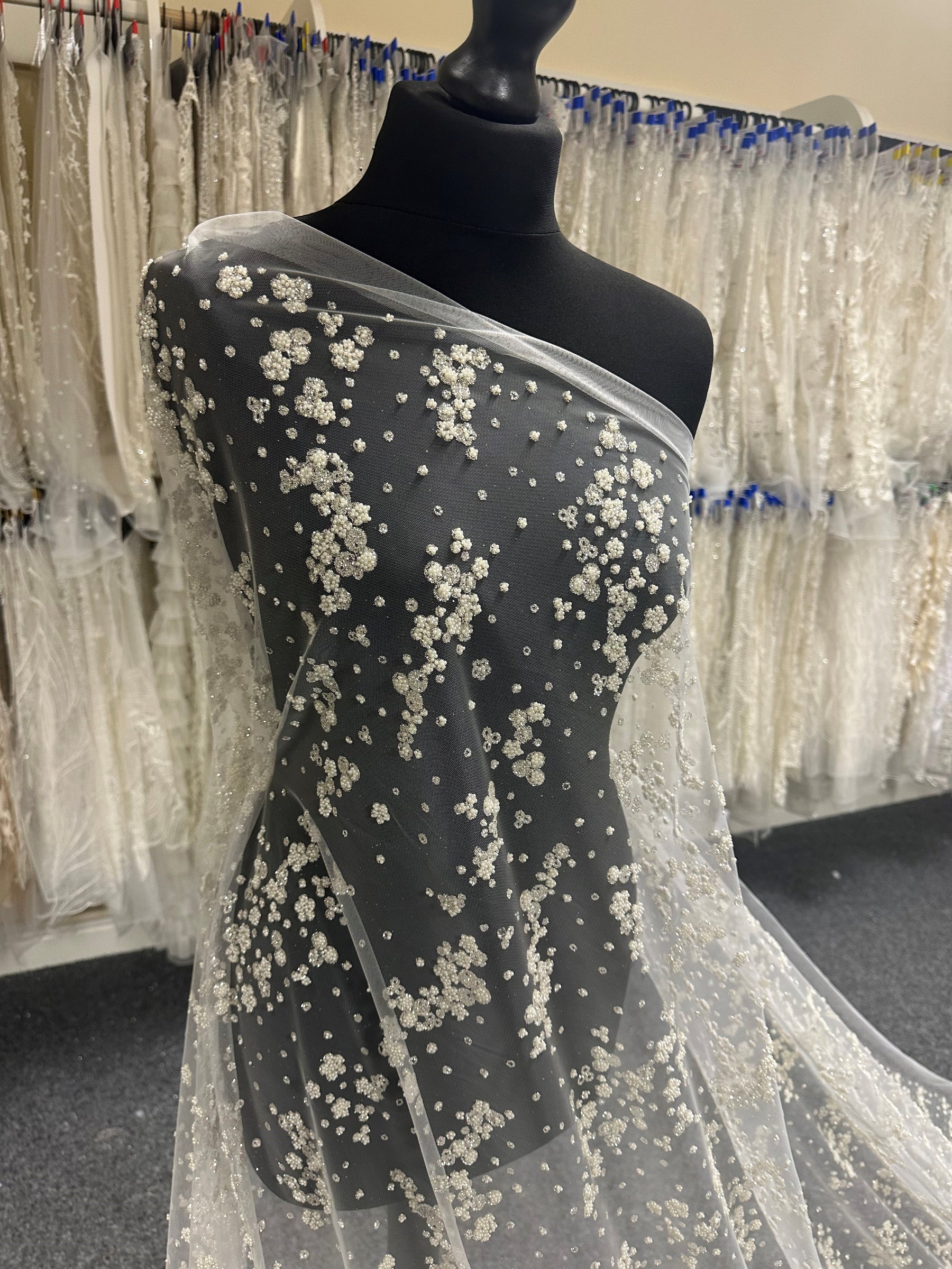 Ivory Glitter Lace - Breda