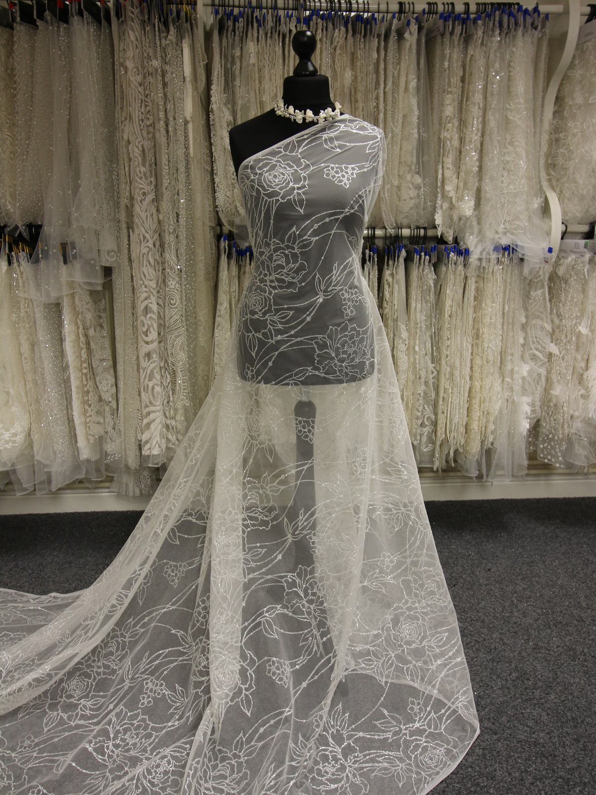 Ivory Glitter Lace - Marlene