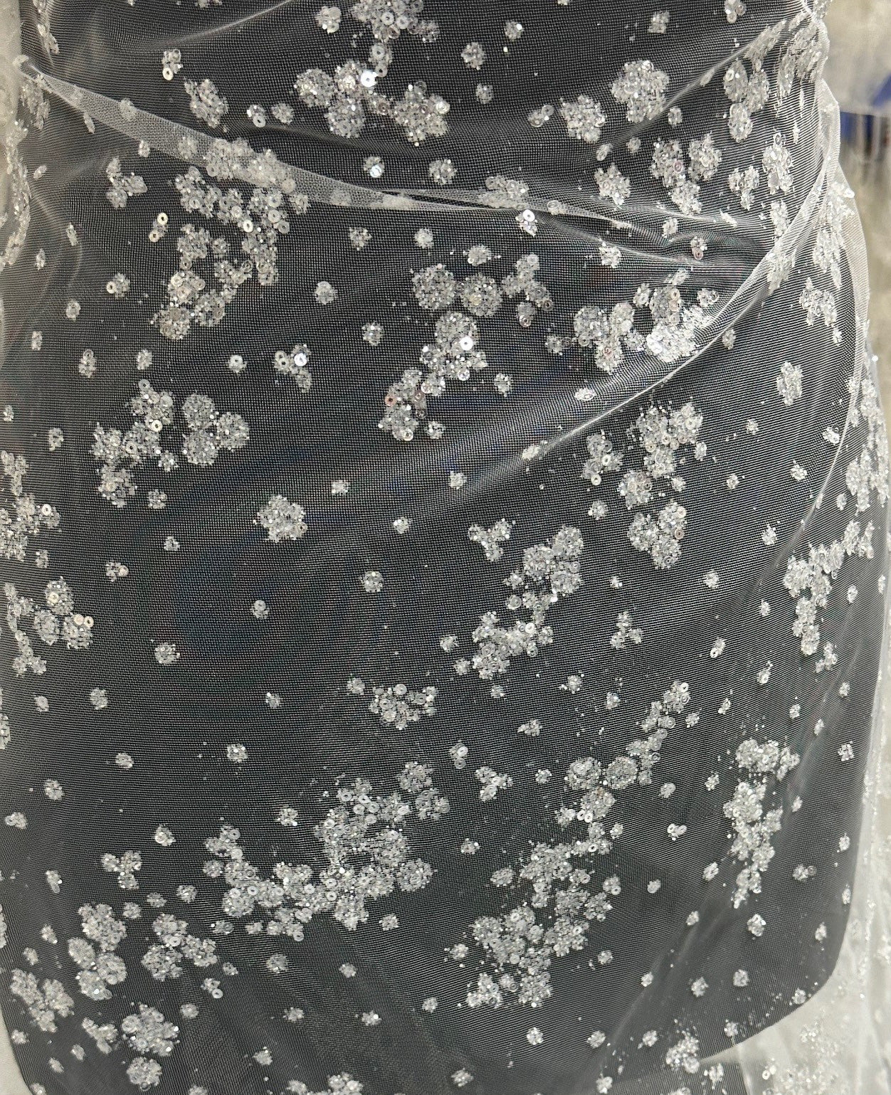 Ivory Glitter Tulle - Twinkle
