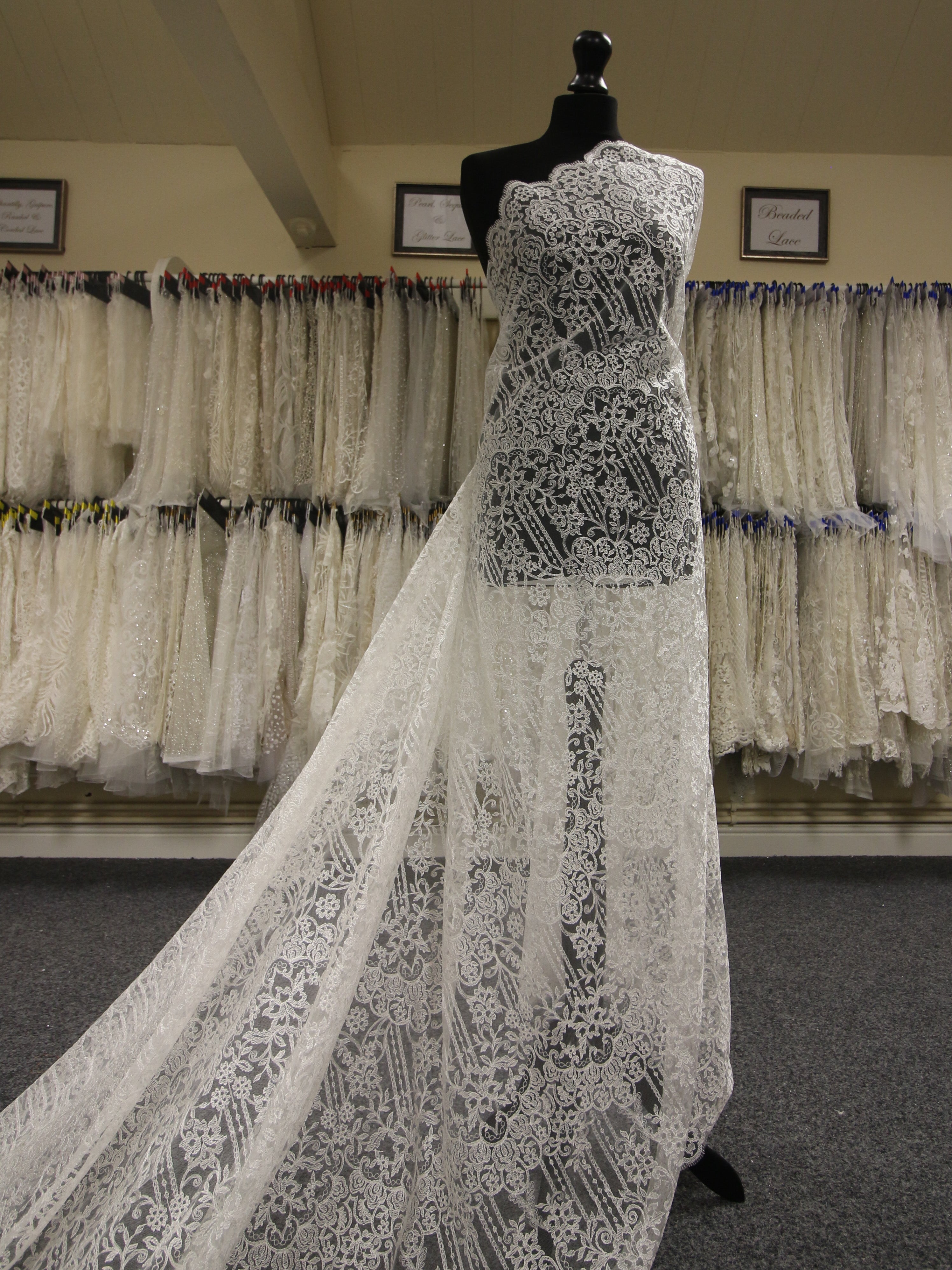 Ivory Embroidered Lace - Colette Ivory Embroidered Lace - Colette