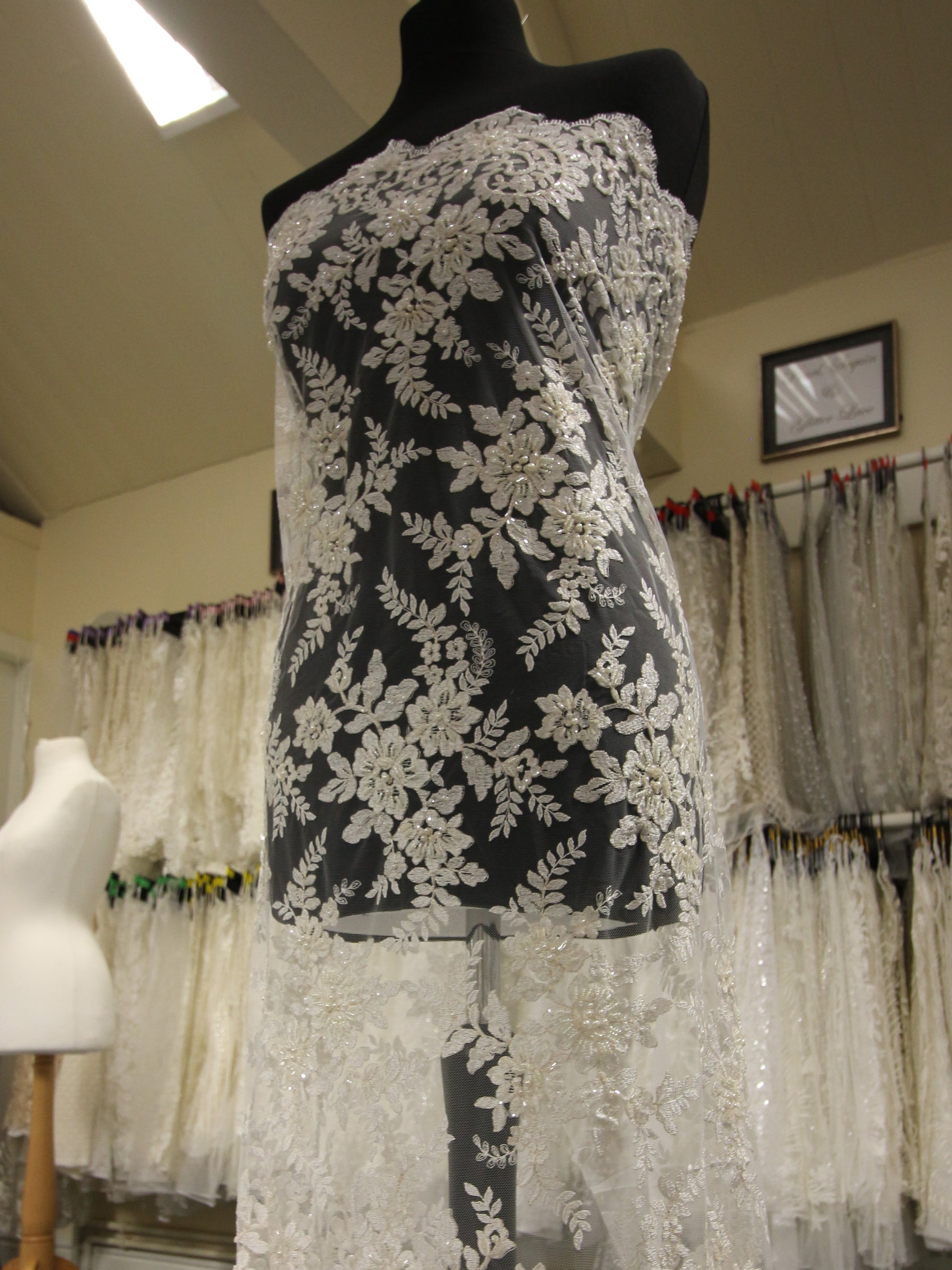 Ivory Beaded Lace - Ella