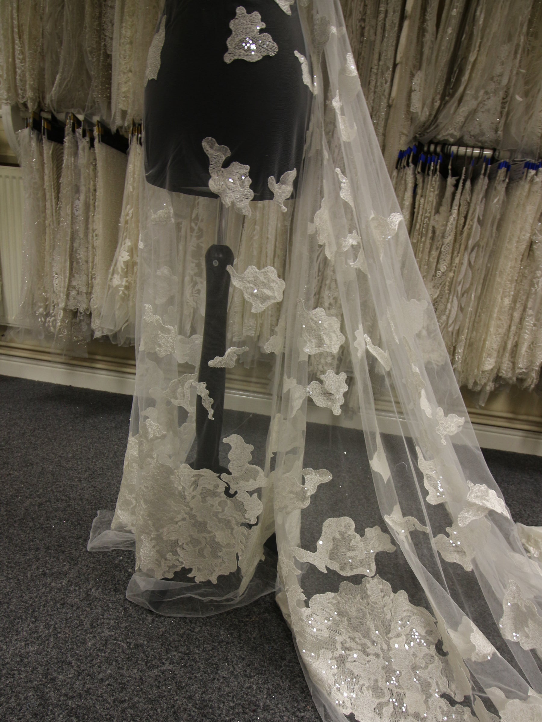 Ivory Embroidered Lace - Higoa