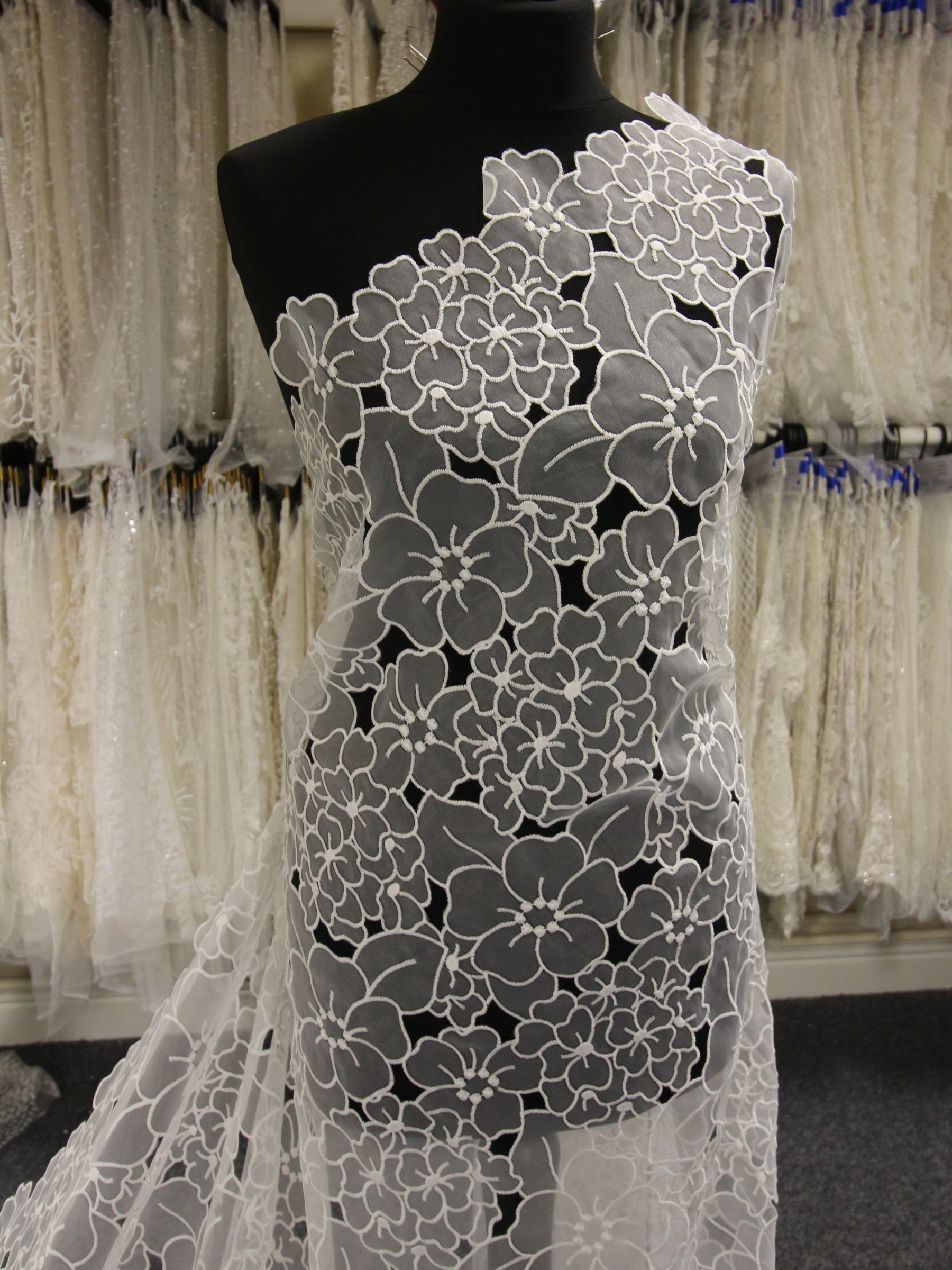 Ivory Organza Lace - Khalisi