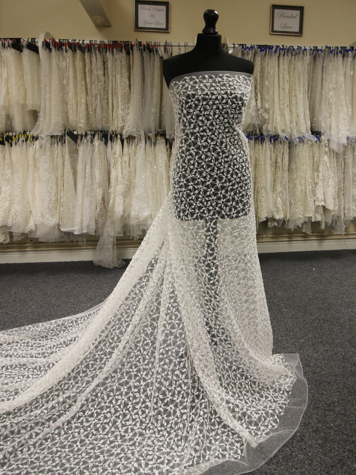 Ivory Embroidered Lace - Kiana