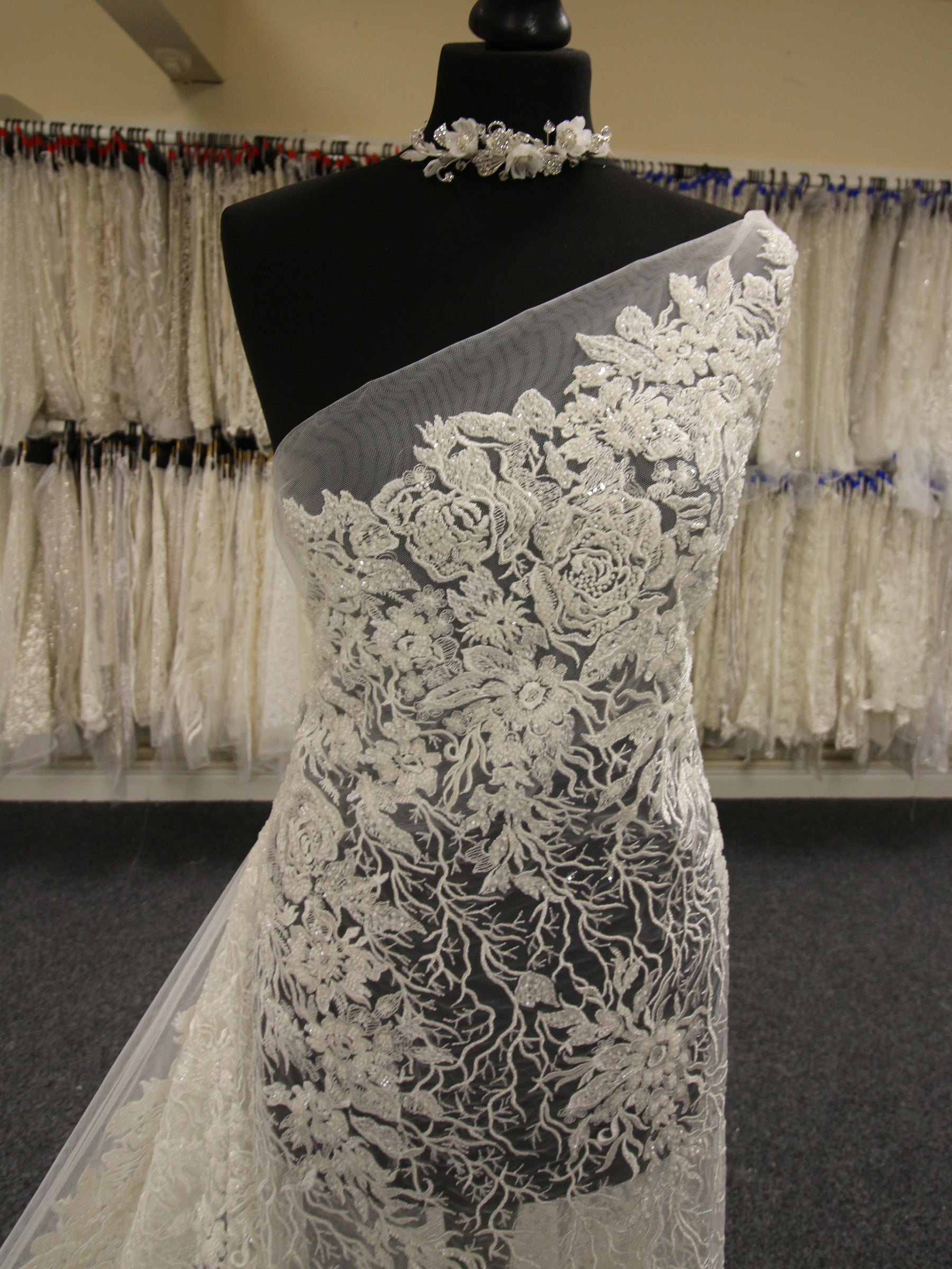 Ivory Beaded Lace - Martianna