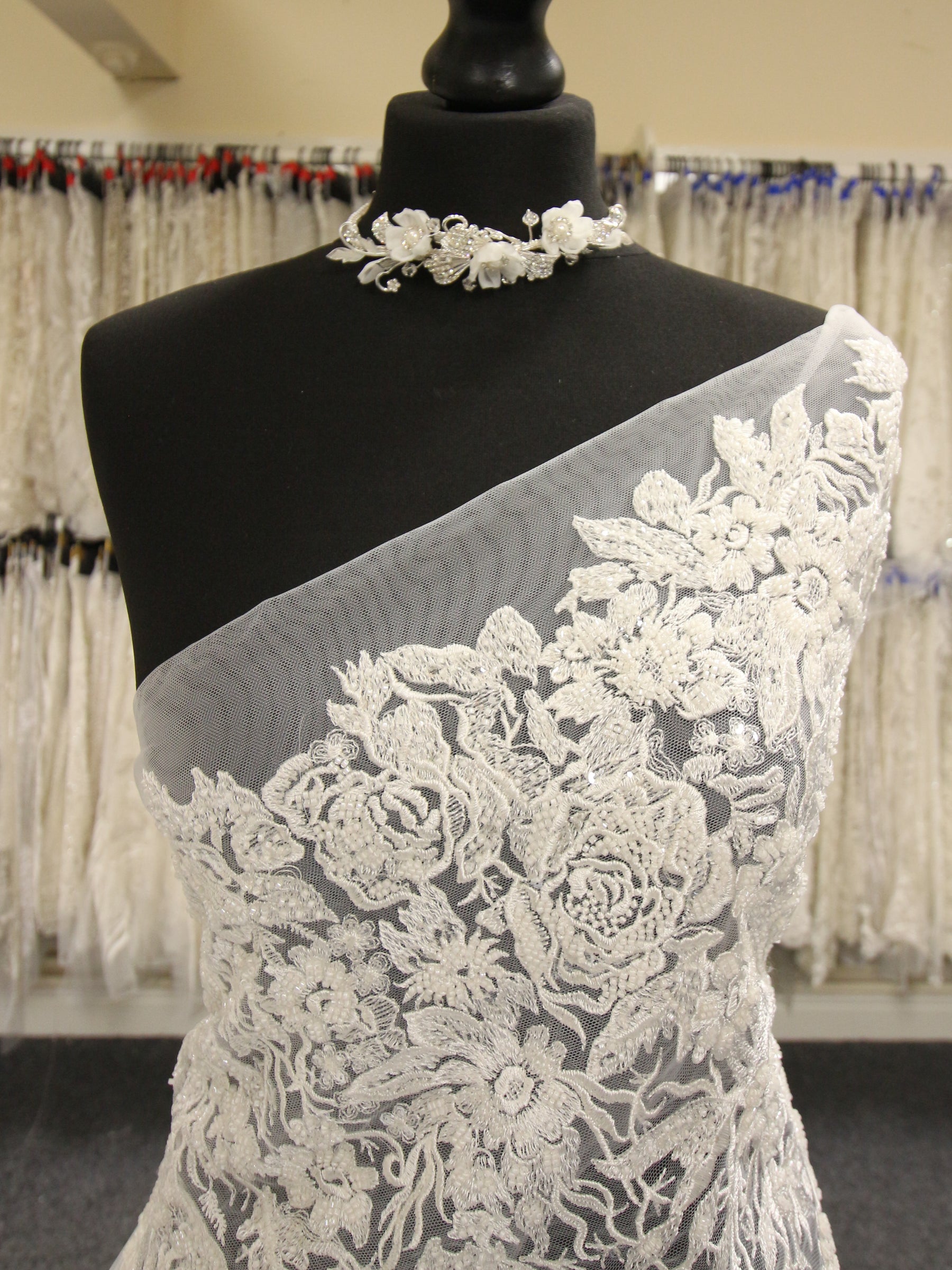 Ivory Beaded Lace - Martianna
