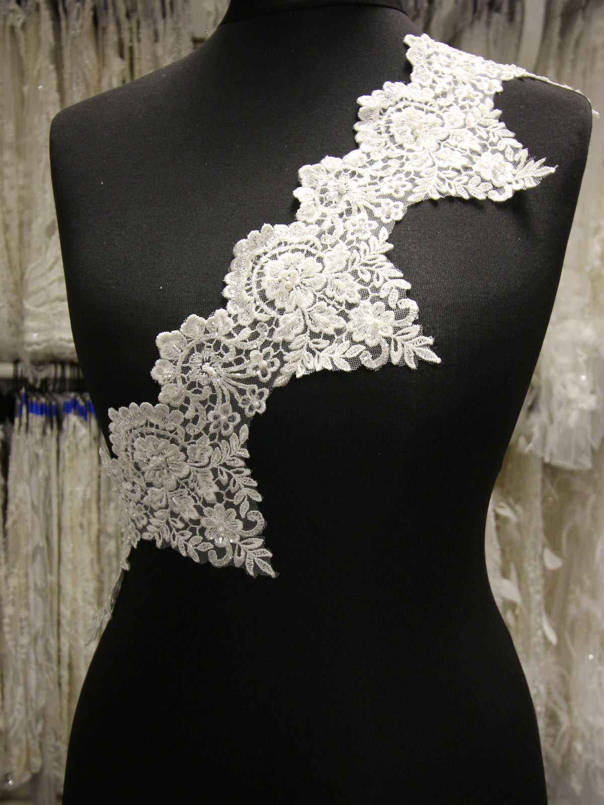 Ivory Beaded Lace Trim - Hazel