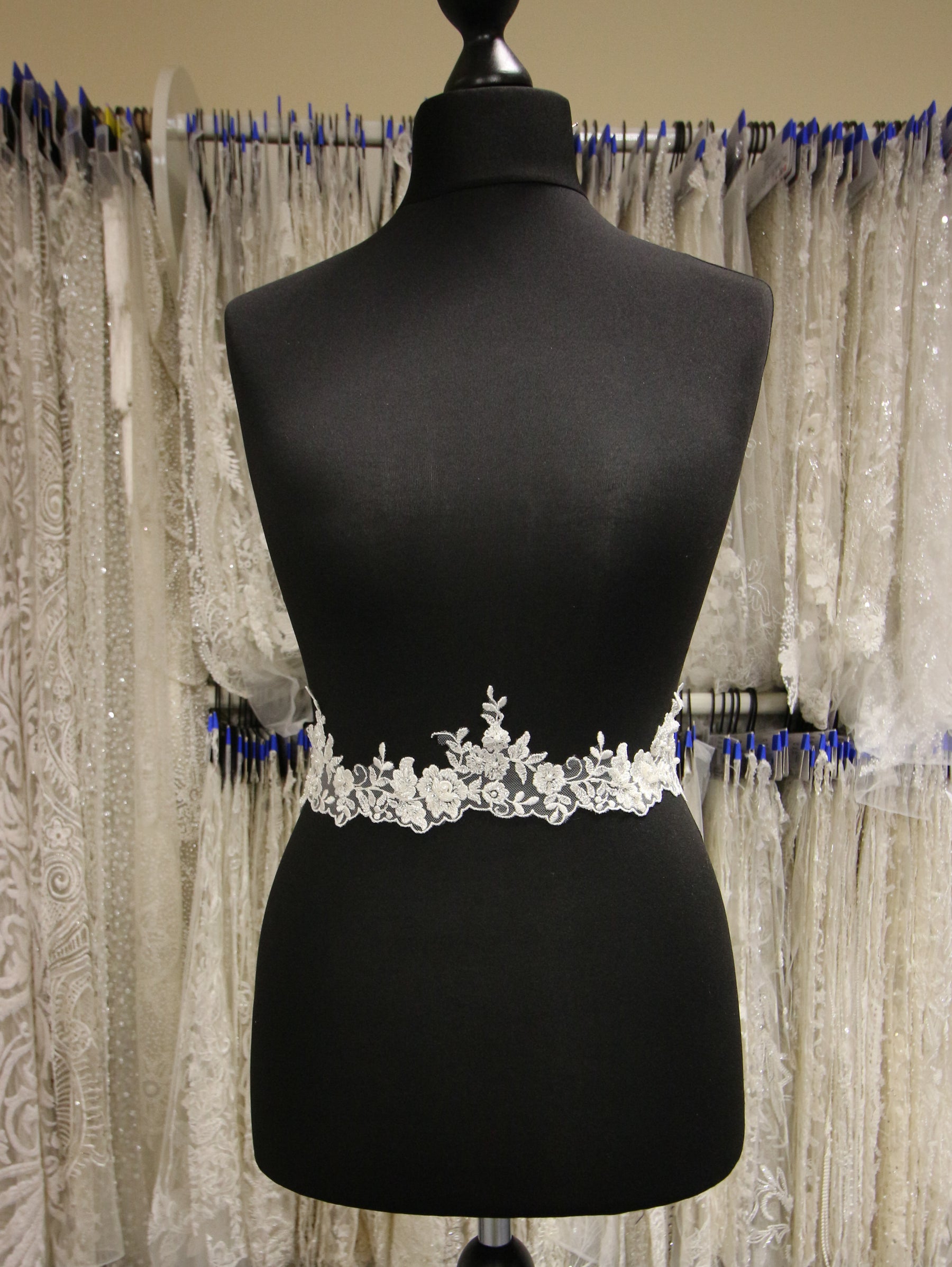 Ivory Beaded Lace Trim - Huberta