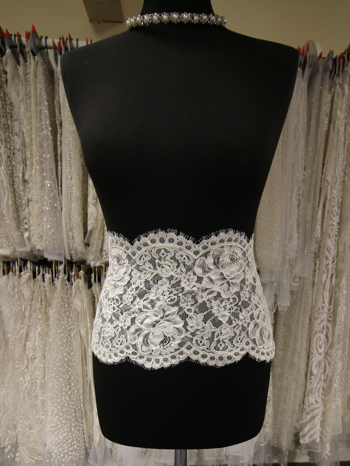 Ivory Corded Lace Trim - Stella