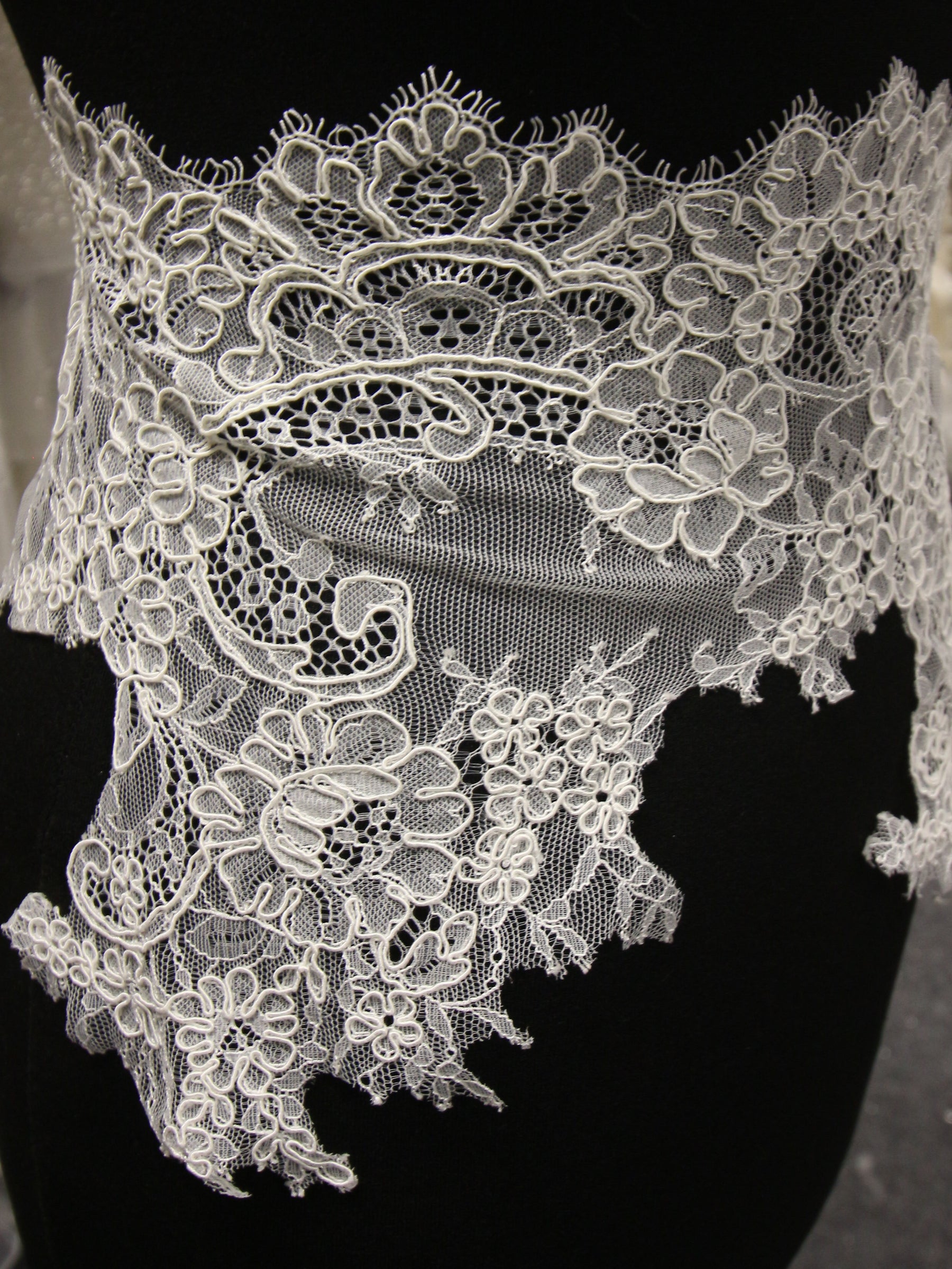 Ivory Corded Lace Trim - Suzanne