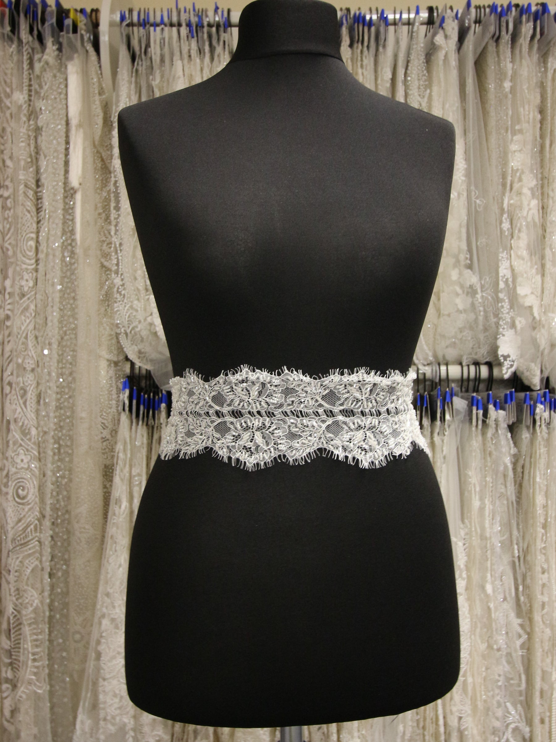 Ivory Beaded Lace Trim - Teagan