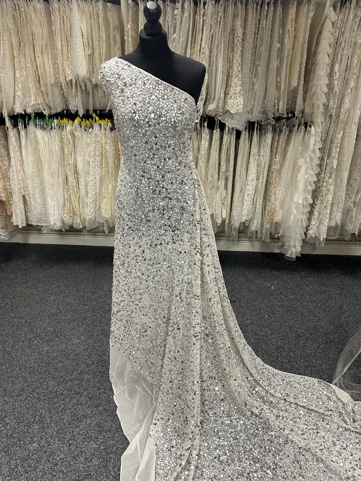 Sequin Embellished Georgette - Stars