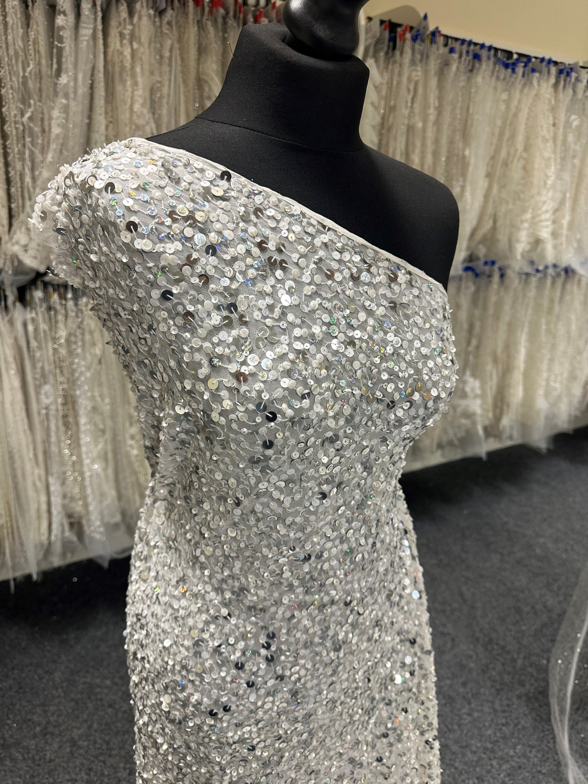Sequin Embellished Georgette - Stars