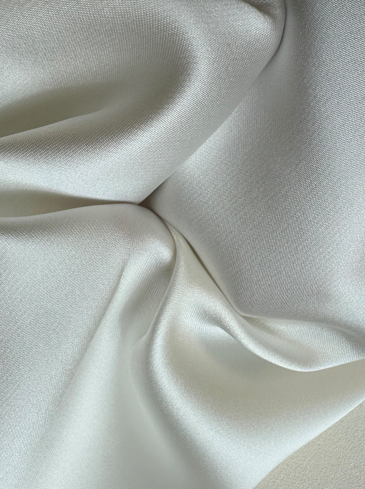 Ivory Silk Blend Satin - Lavish