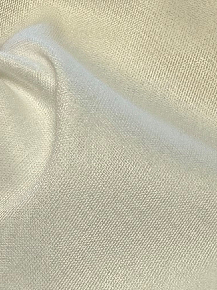 Ivory Knitted Polyester Lining Fabric - Libra