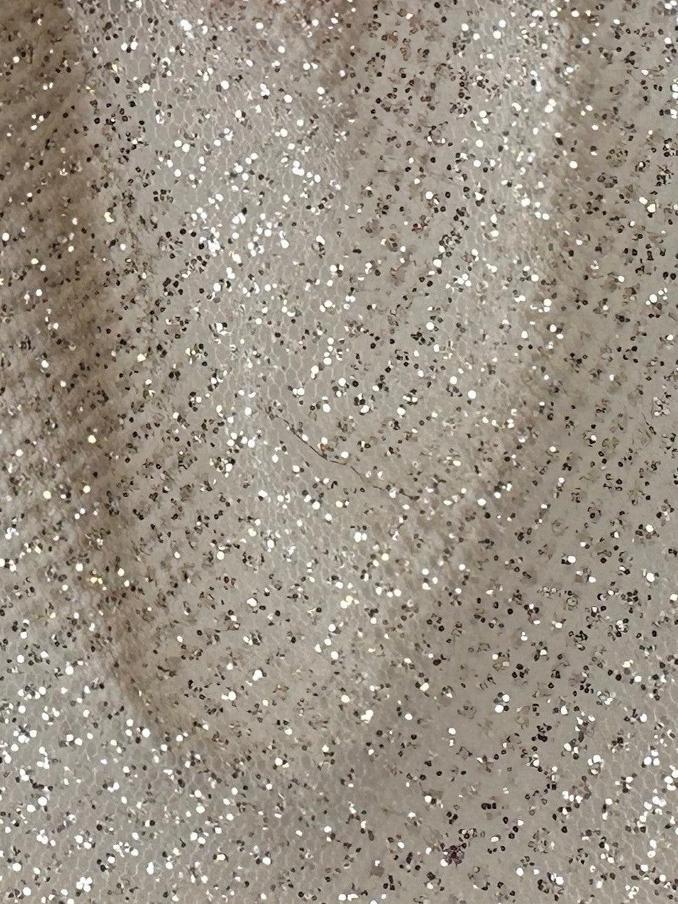 Ivory Glitter Tulle - Shining