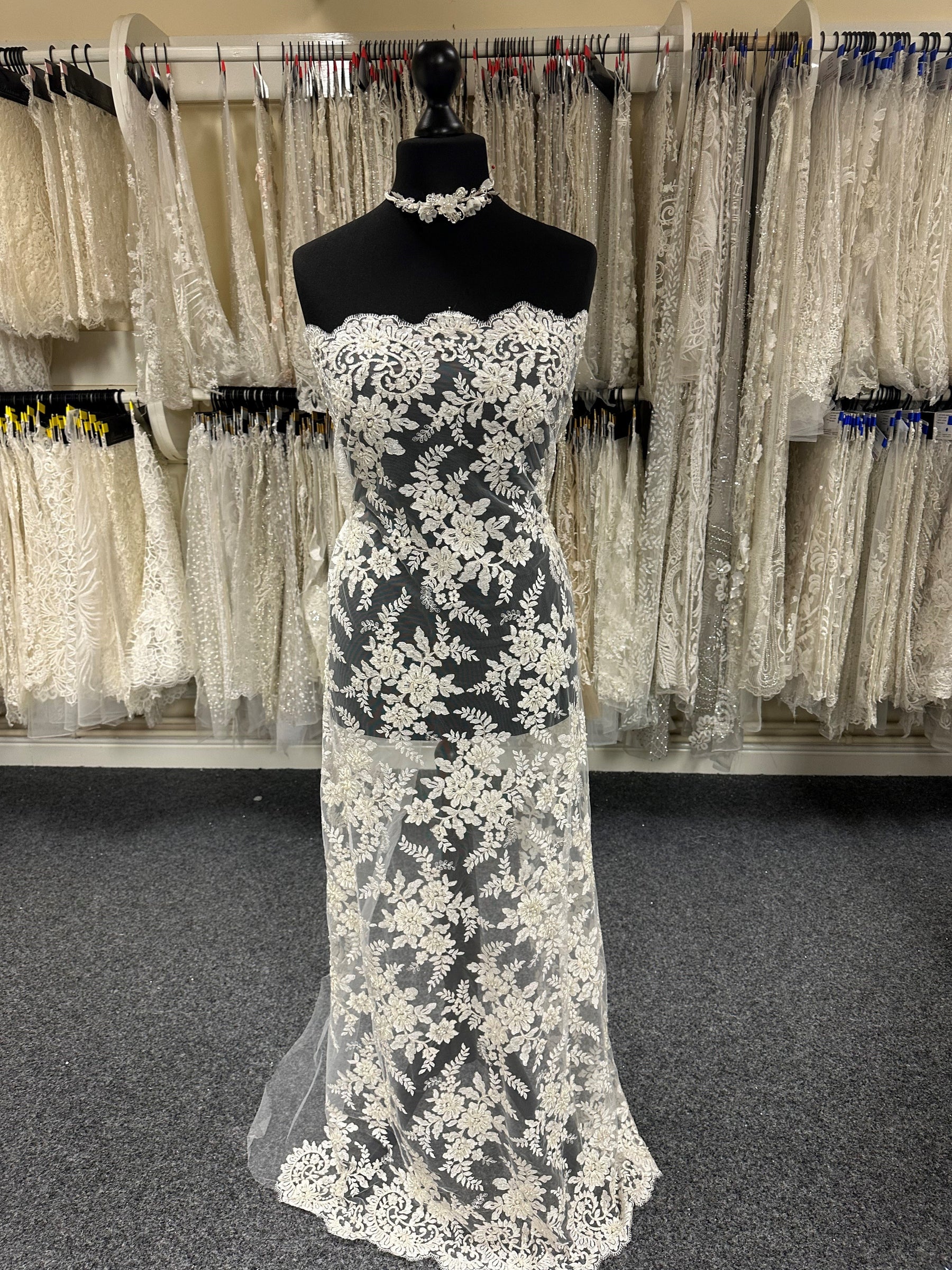 Ivory Beaded Lace - Ella